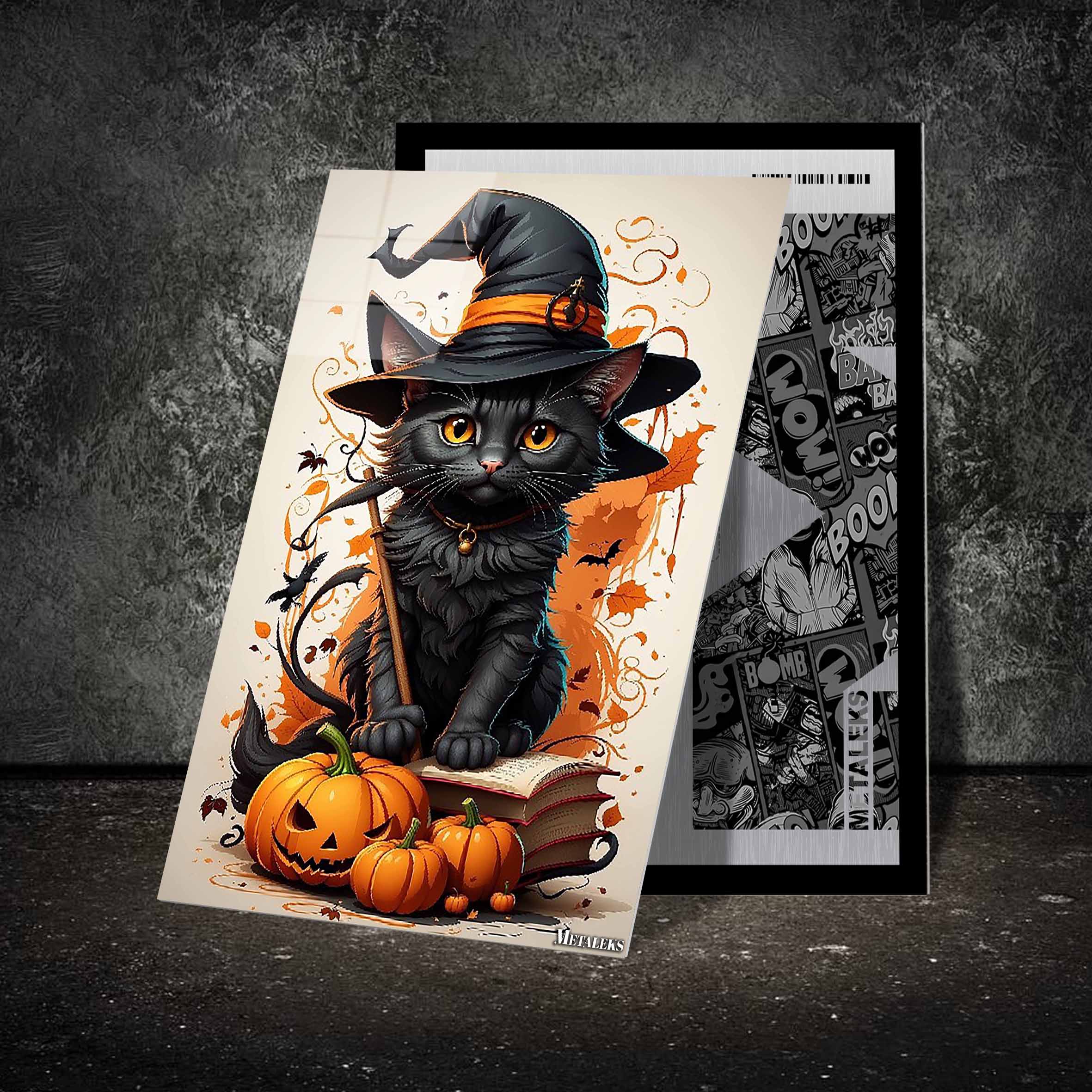Spooky Mystery: The Halloween Magician Cat-designed by @maximise