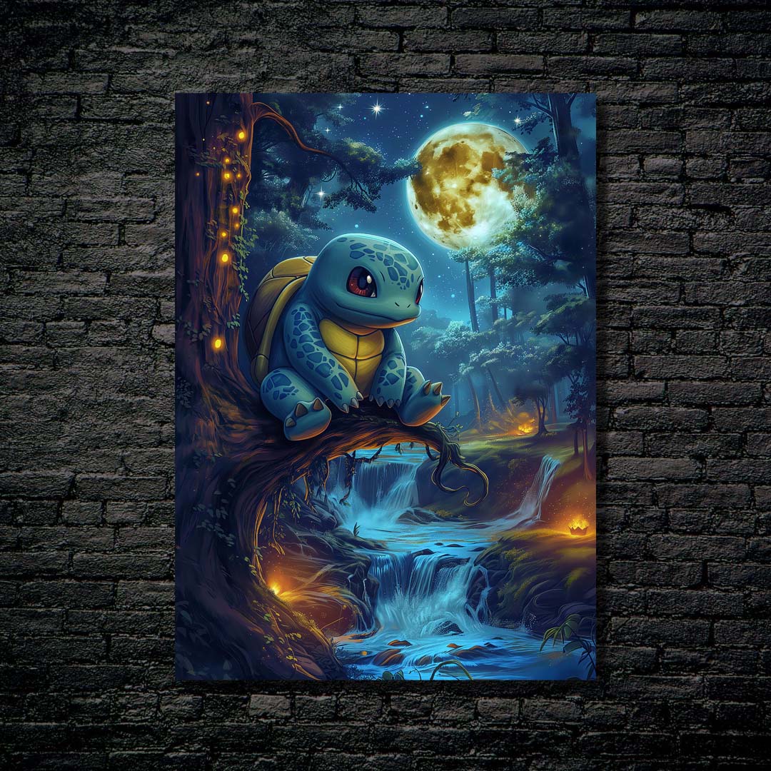Squirtle_Mystical Forest-designed by @Ai_inkdreams