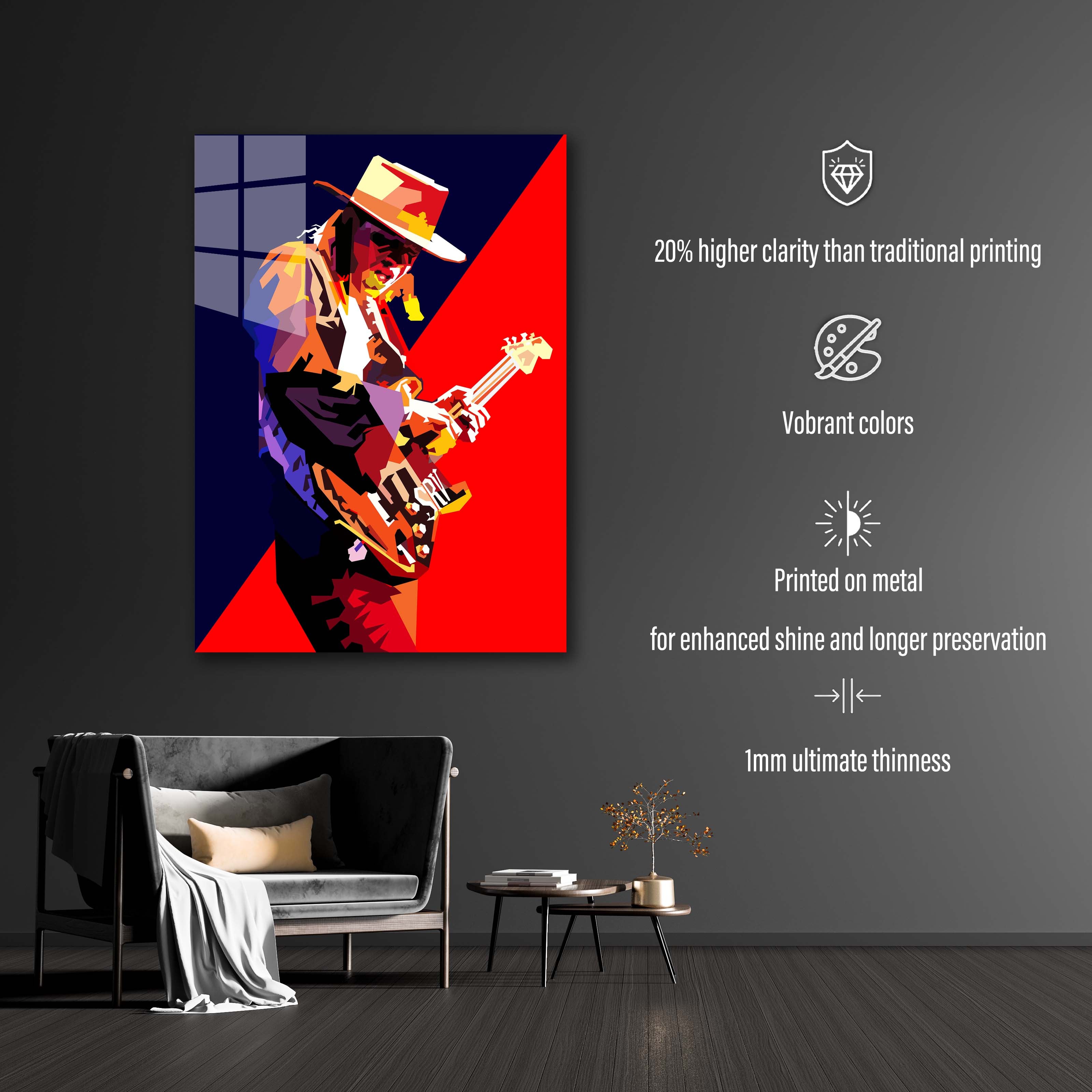 Stevie Ray Vaughan Pop Art-designed by @jajansawutii