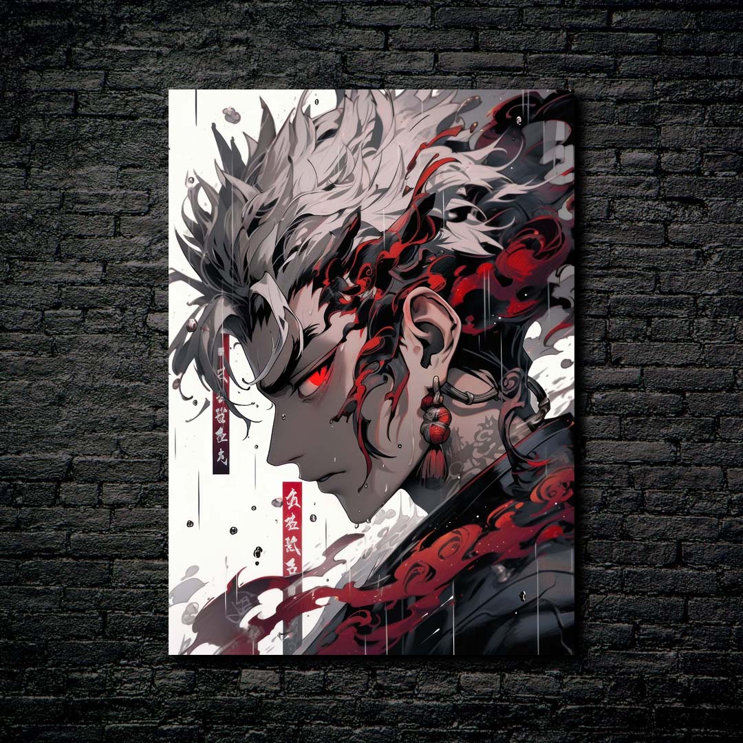 Sukuna japanese poster art by @visinaire.ai-designed by @visinaire.ai