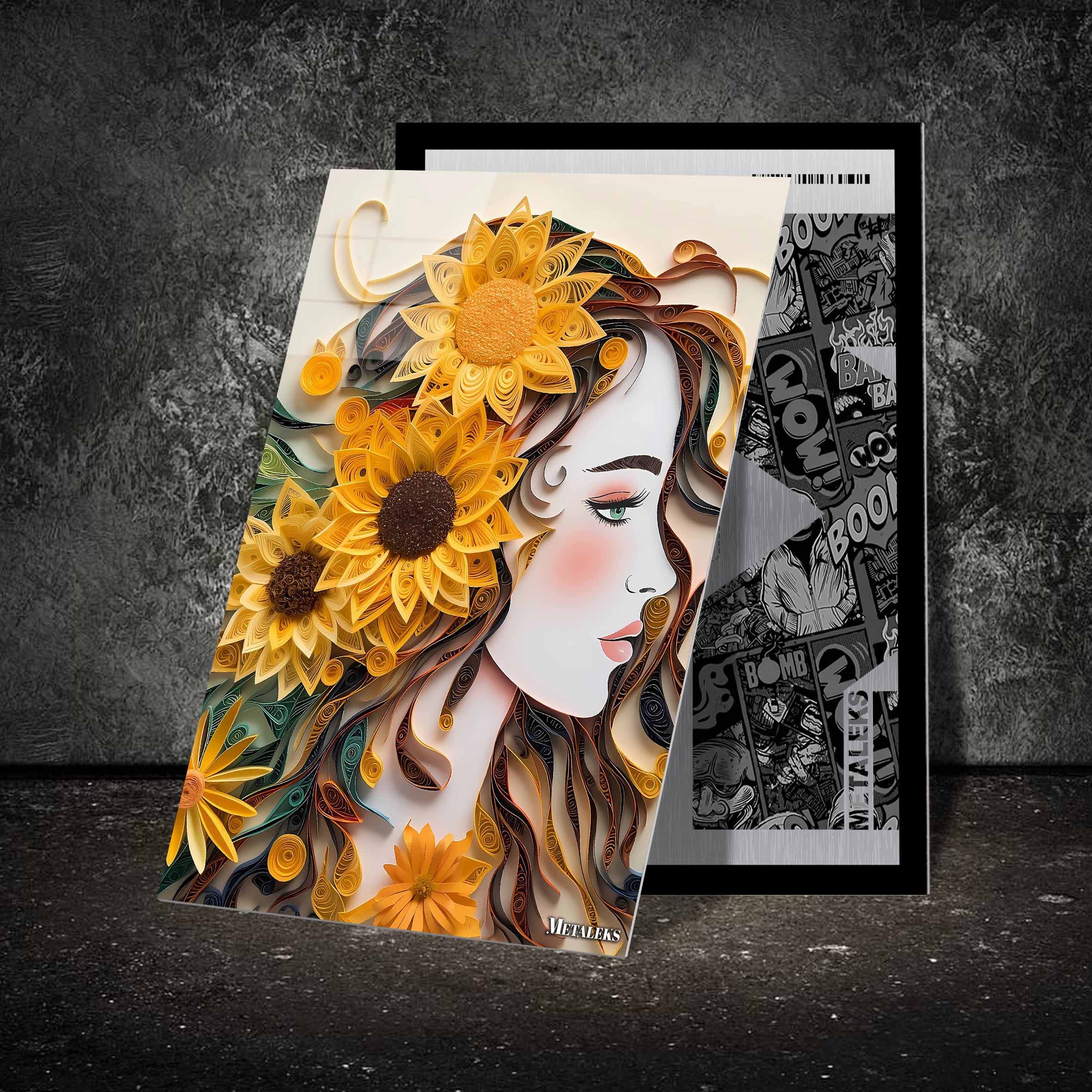 Sunflower Portrait #1 | Flower Portrait-designed by @Swee_Tiart