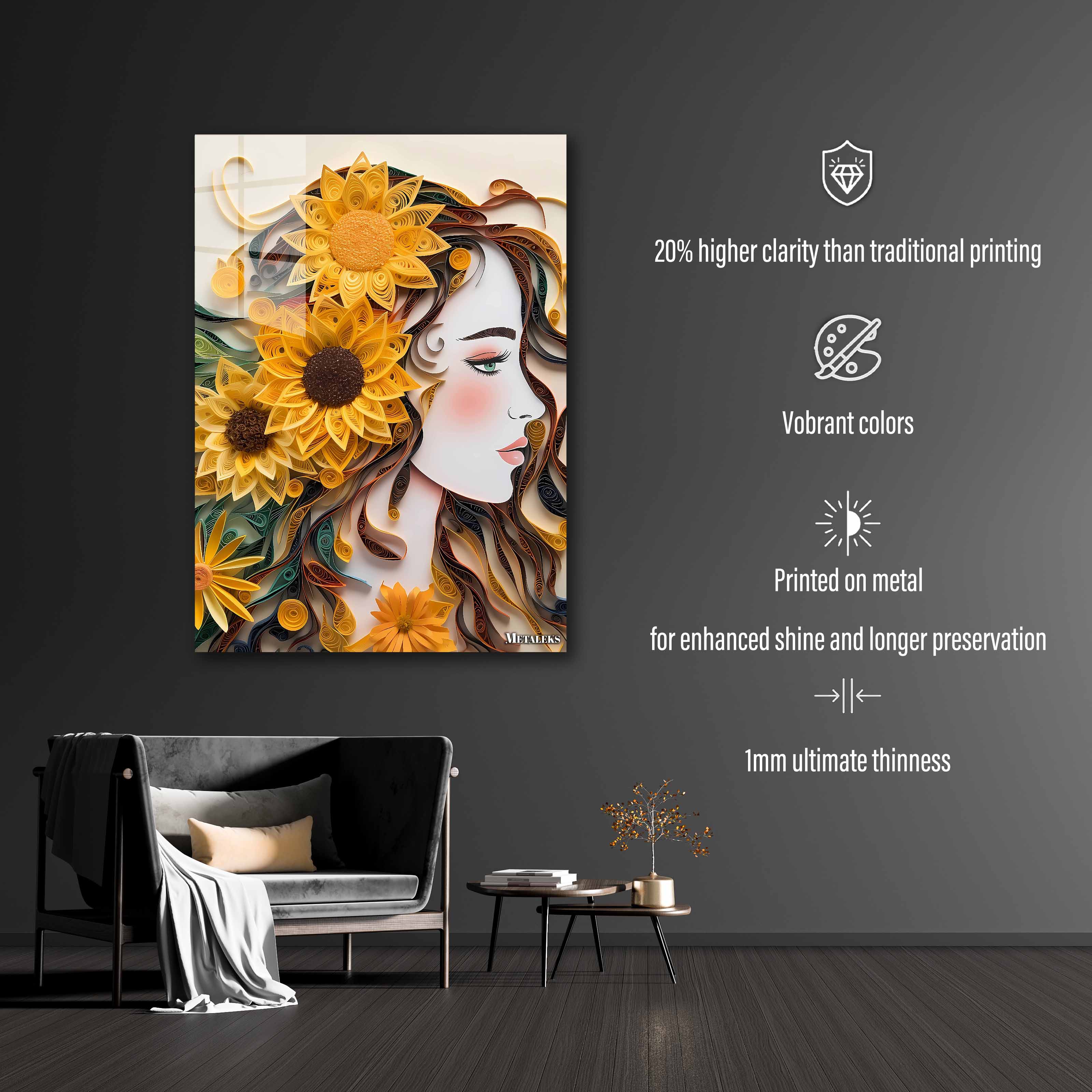 Sunflower Portrait #1 | Flower Portrait-designed by @Swee_Tiart