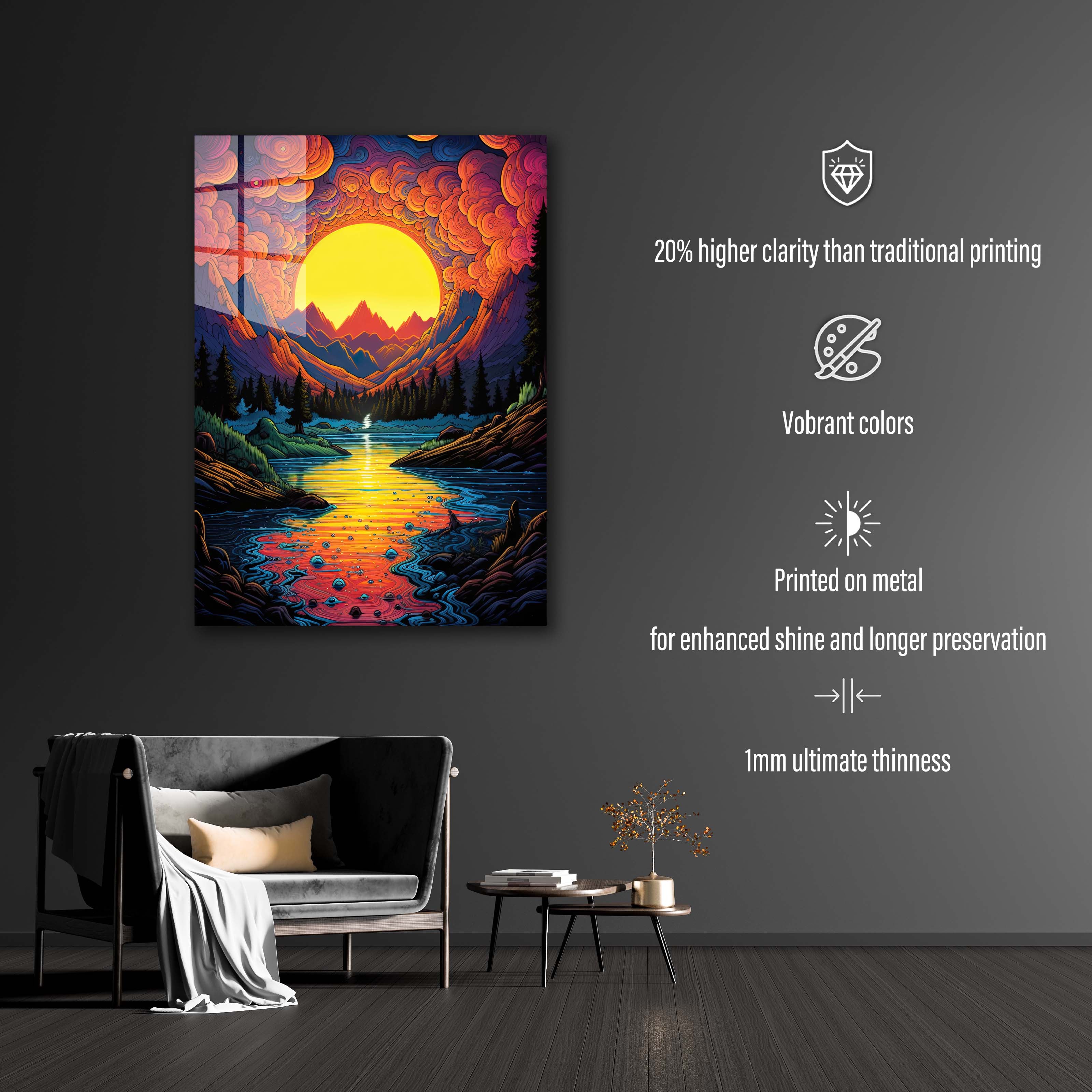 Sunlit Peaks_ Psychedelic Reflections and Mythic Symbolism-designed by @Da vinci Ai Art