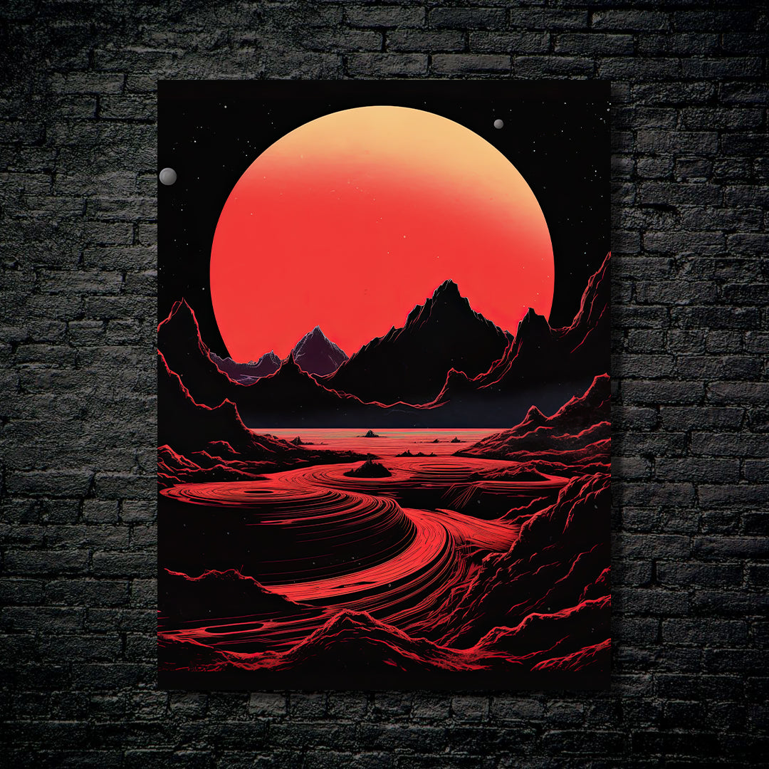 Sunset Mountains-designed by @Da vinci Ai Art