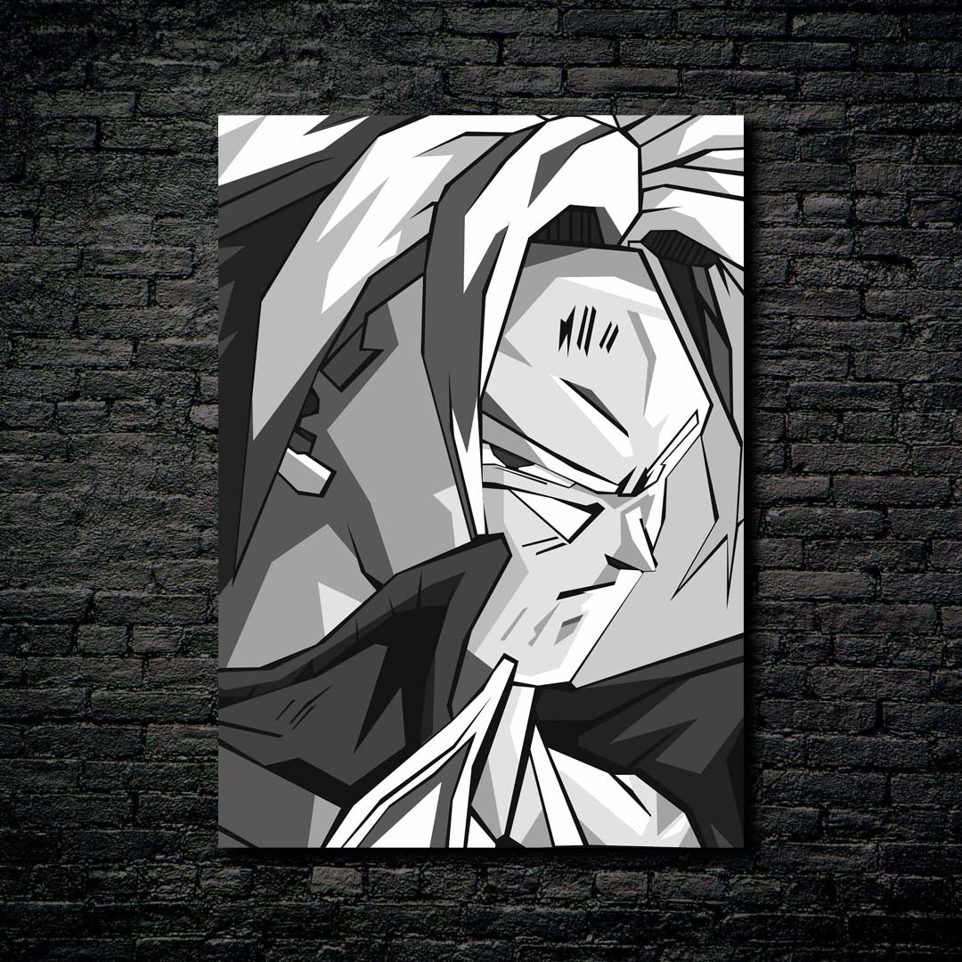 Super Saiyan Goku Black White-designed by @IqbalKige