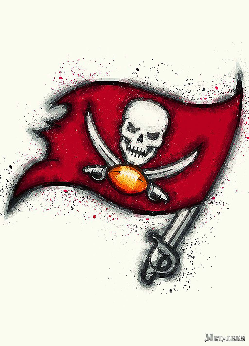 Tampa Bay Buccaneers Watercolor