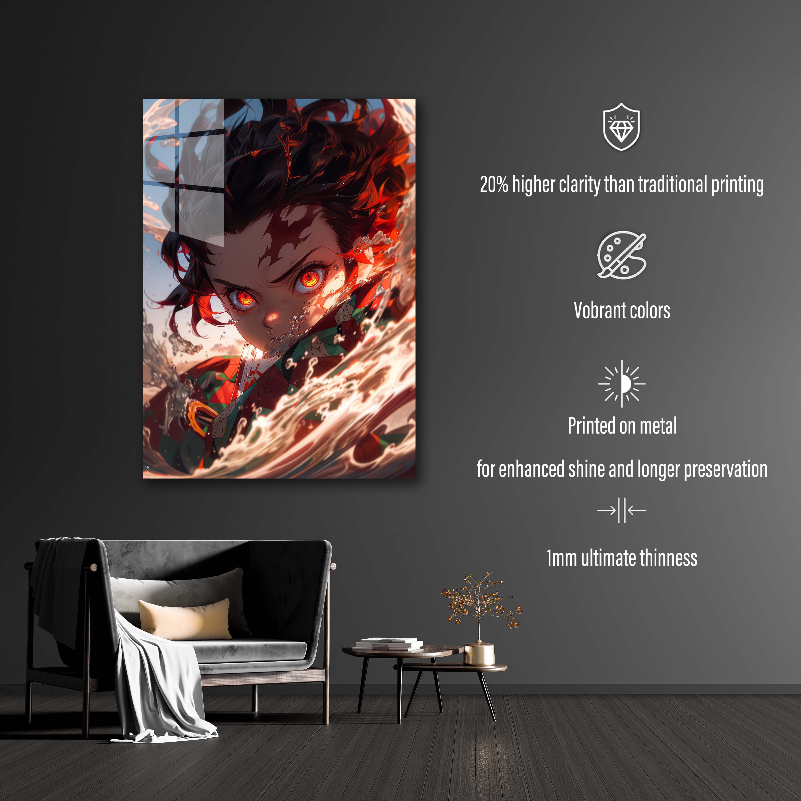 Tanjiro Demon Slayer' Poster, picture, metal print, paint by Sport Posters