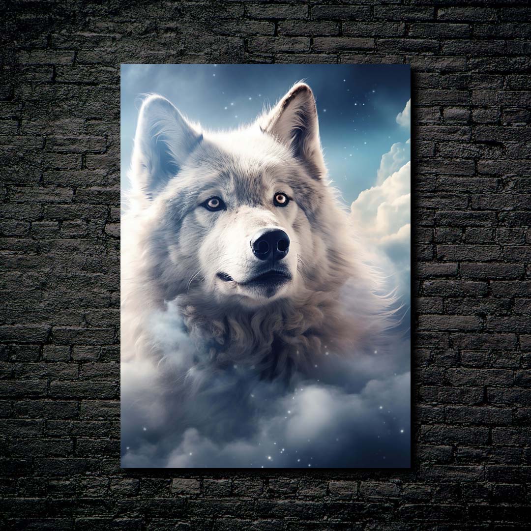 The Cloudy Wolf-designed by @Mbaka.ai