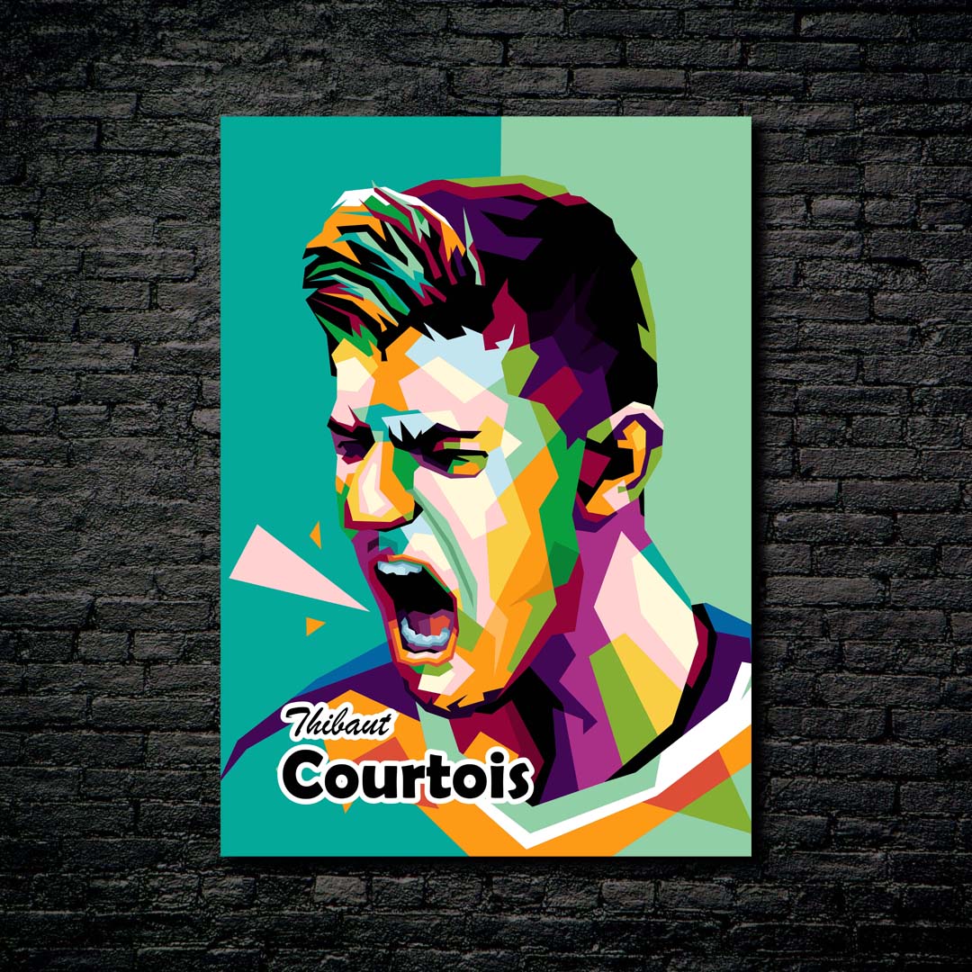 Thibaut Cortois legend football in trending pop art-designed by @Amirudin kosong enam