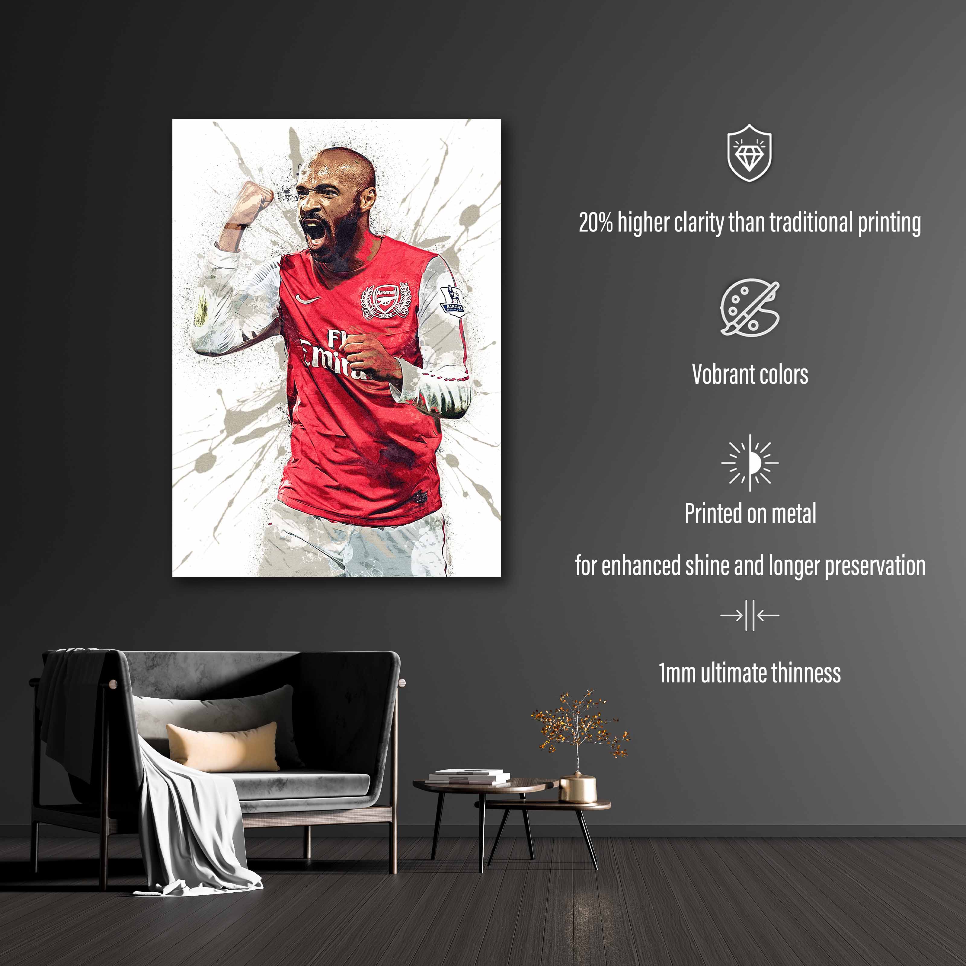 Thierry Henry Arsenal poster-Artwork by @Hoang Van Thuan