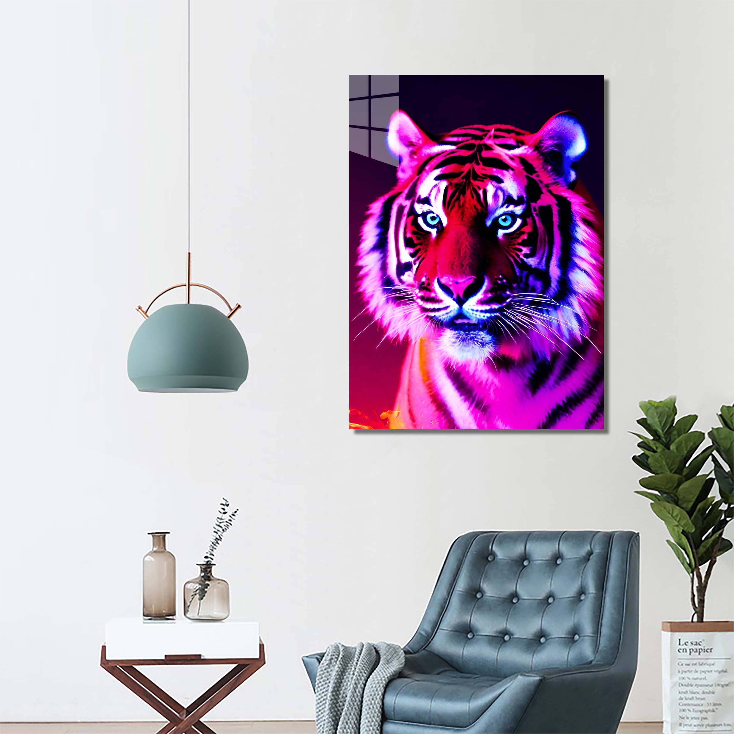 Tiger Angry Retrowave-designed by @DynCreative