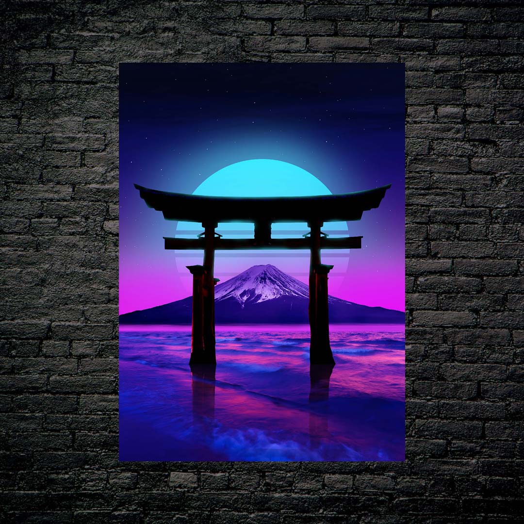 Torii Gate Synthwave-designed by @Inspire Collection
