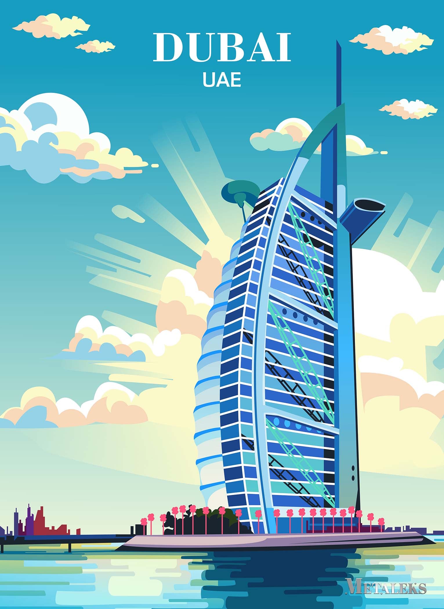 Travel Poster Dubai UAE