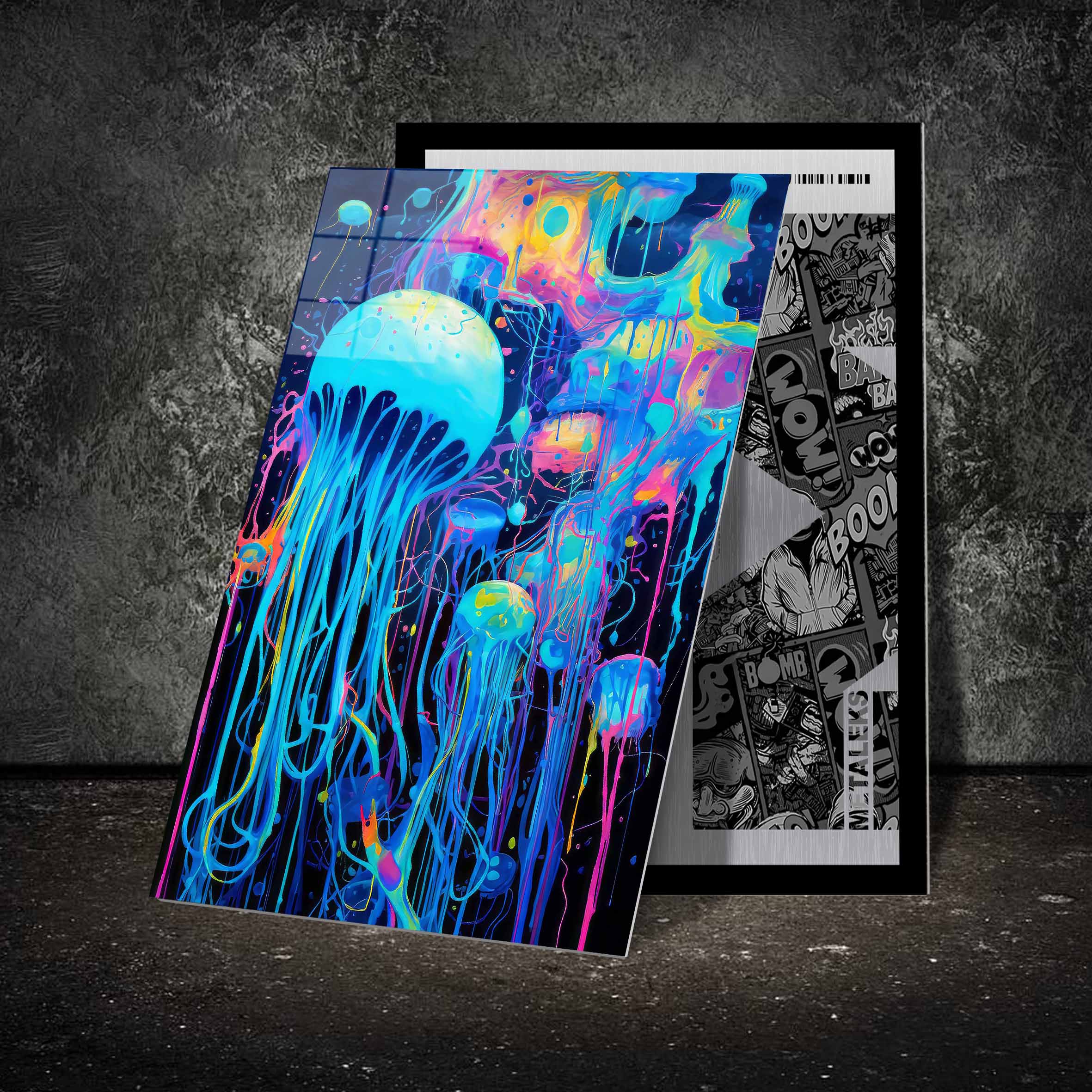 Tryppi Acid Psychedelic Jellifish Art 10-Artwork by @David Arts