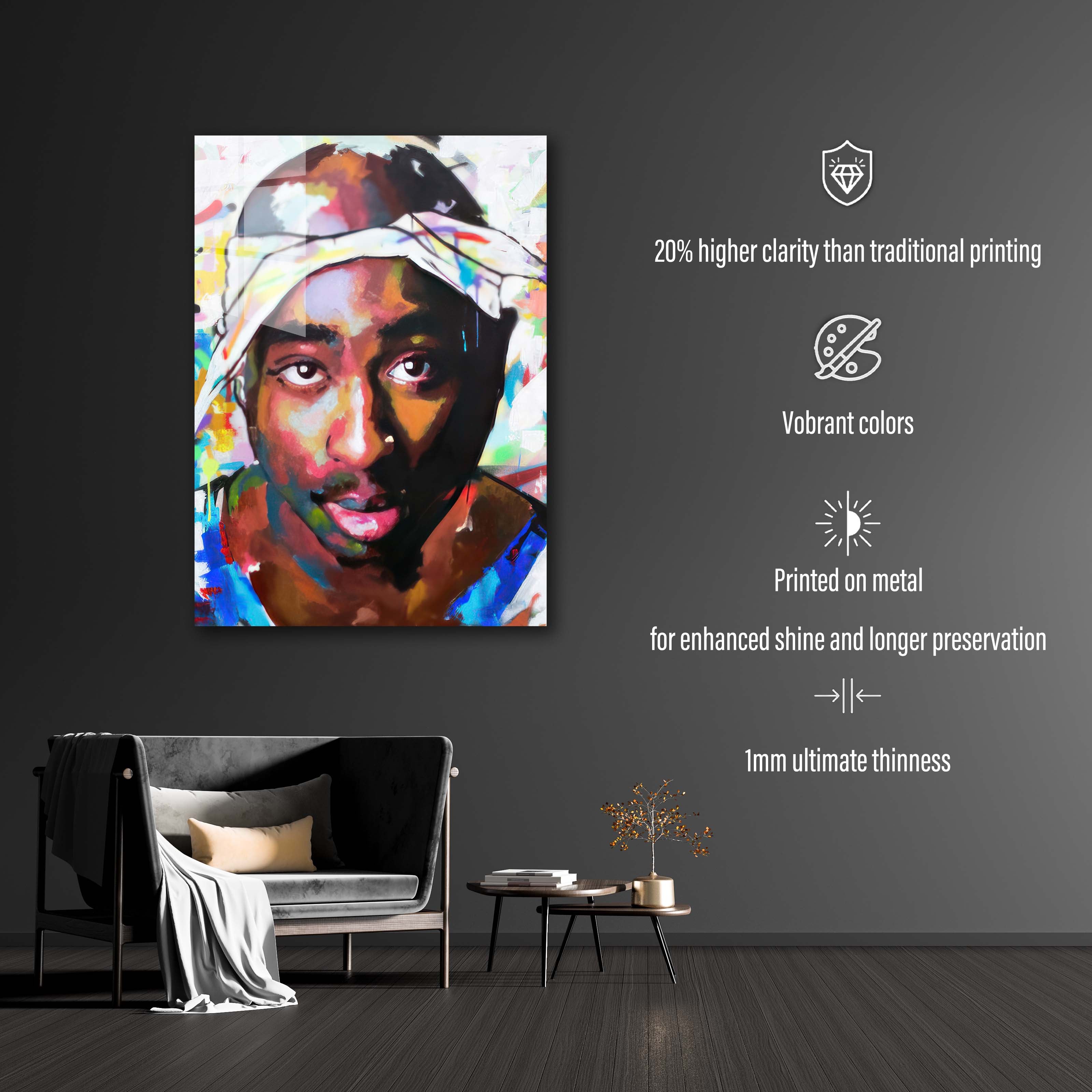 Tupac Colorful-designed by @Vinahayum
