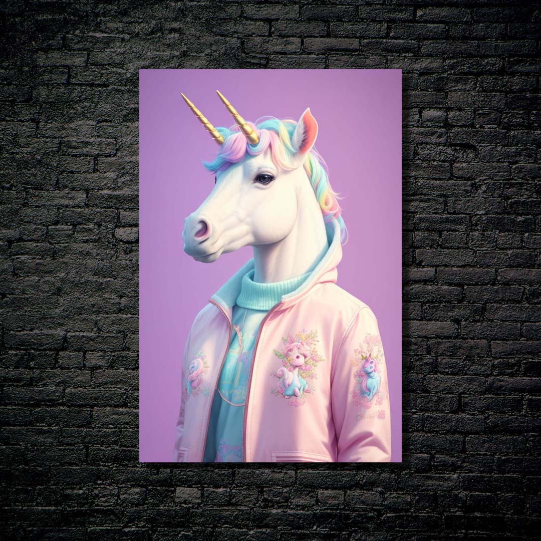 Unicorn Wearing Jacket -Artwork by @VICKY