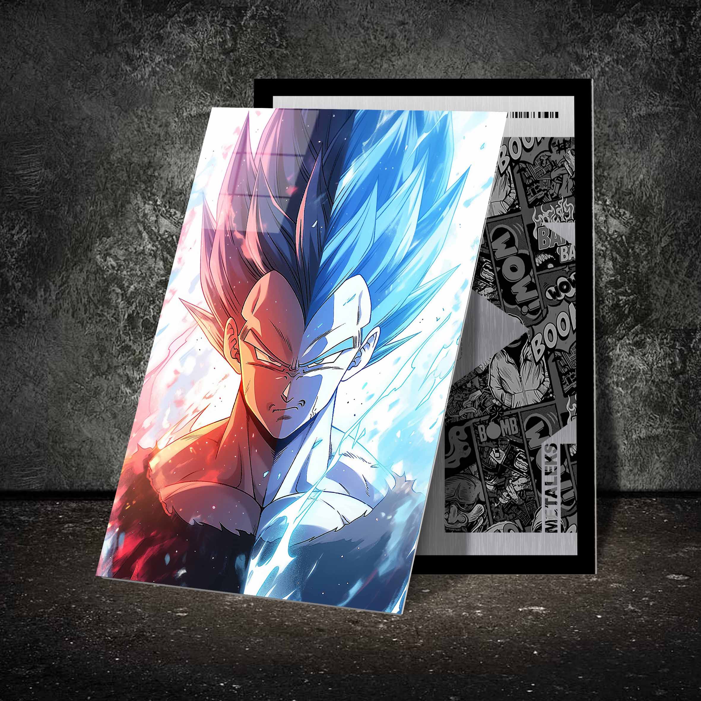 Vegeta DragonBall Fire and Ice Duality -Artwork by @David Arts