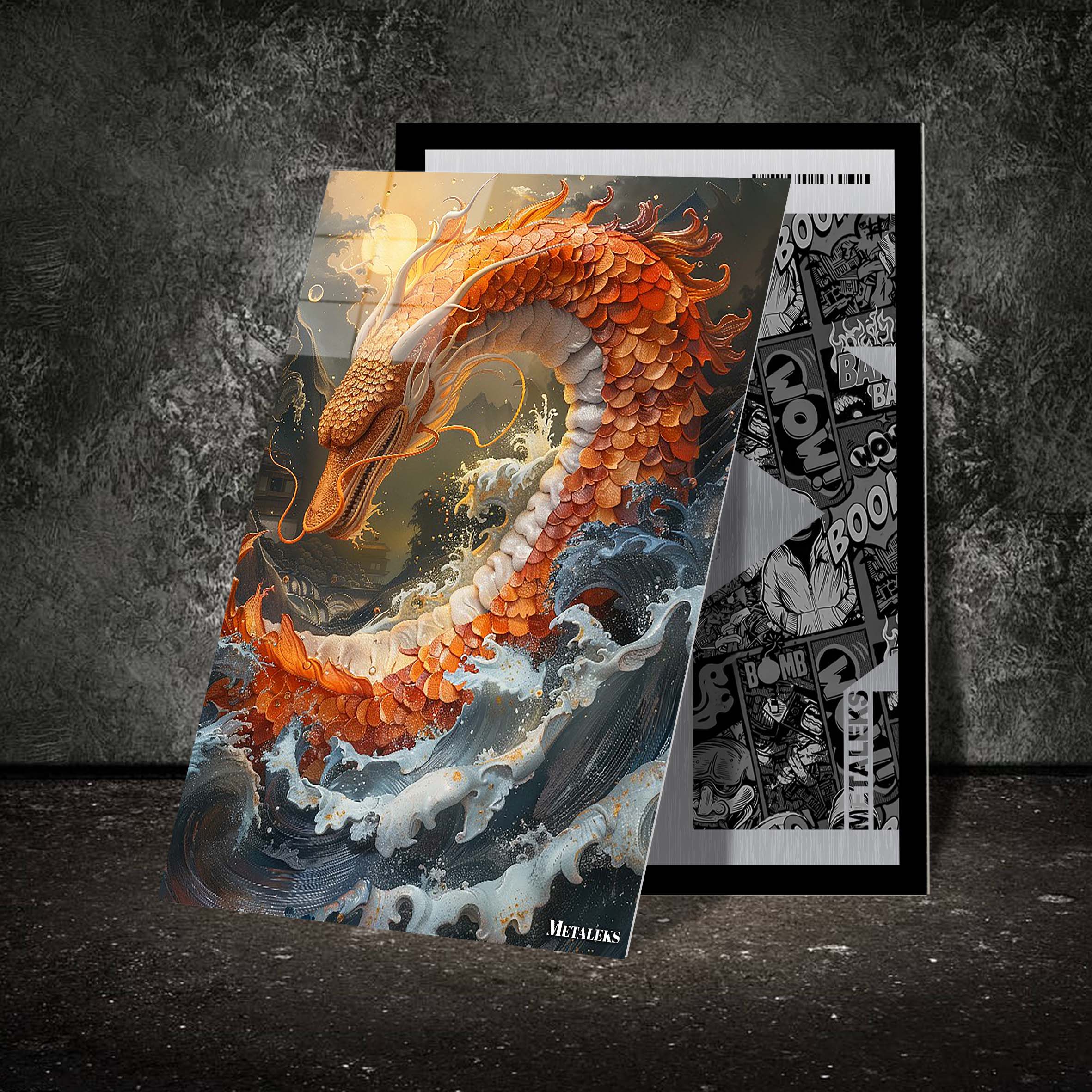 Water Dragon with Waves-designed by @Beat Art