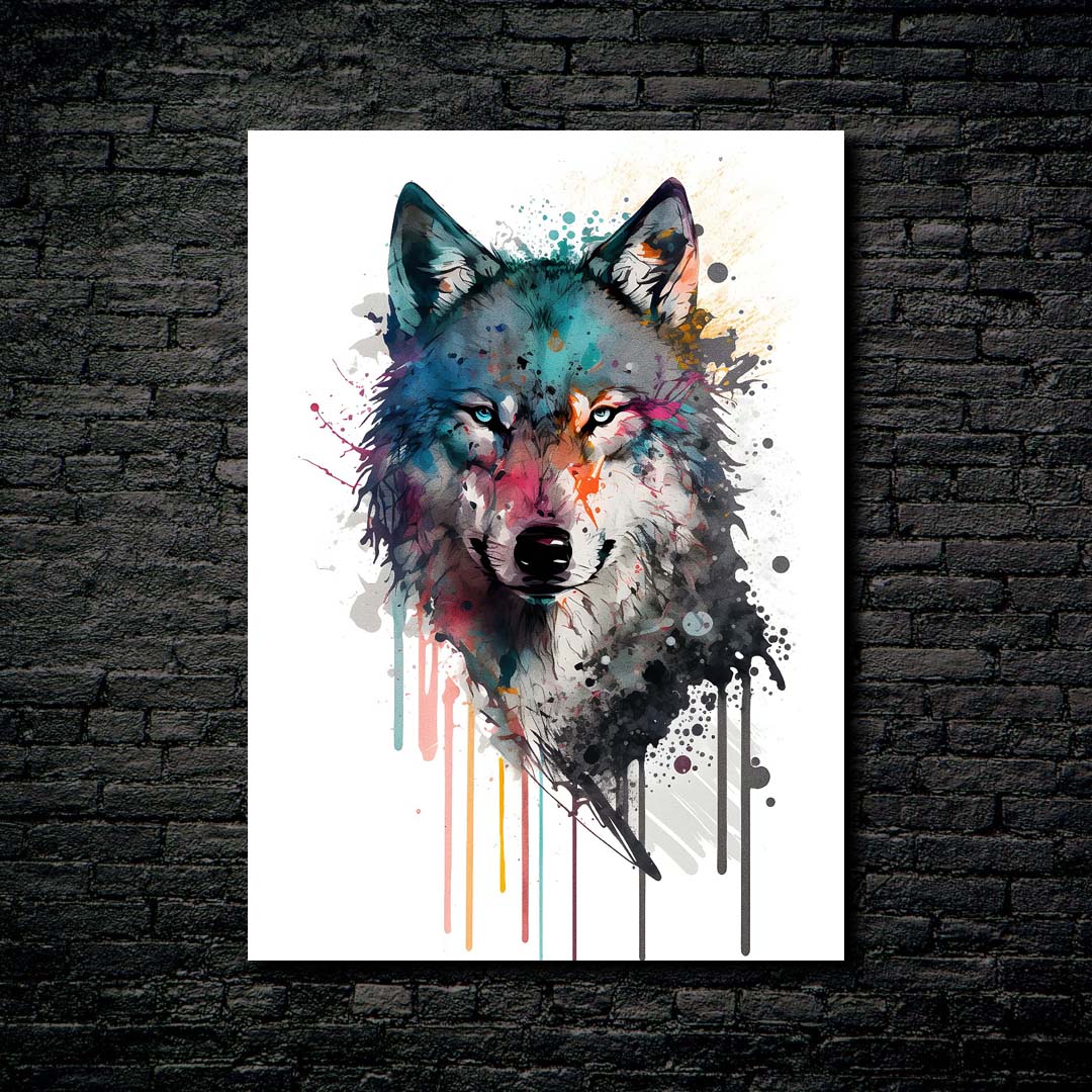 Wolf Painting-designed by @elzart_gallery