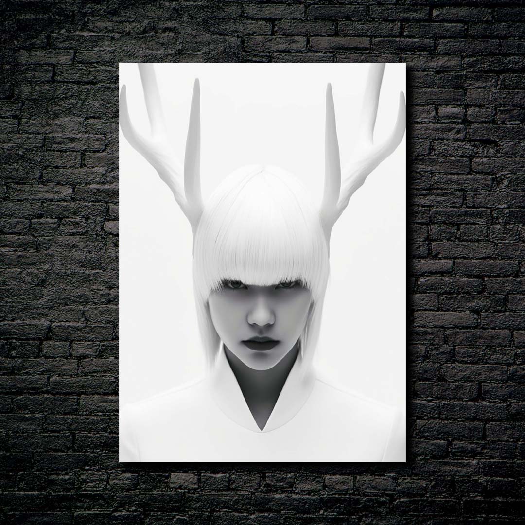 Woman With white Antlers -designed by @VanessaGF