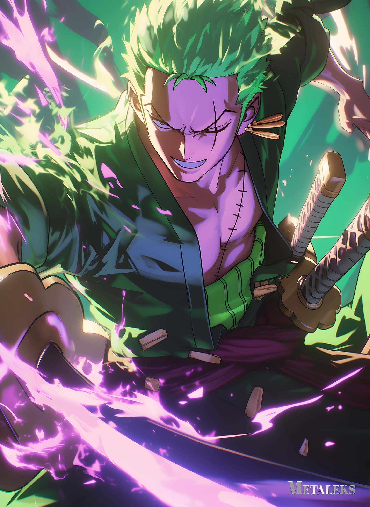 Zoro in Action _ One Piece