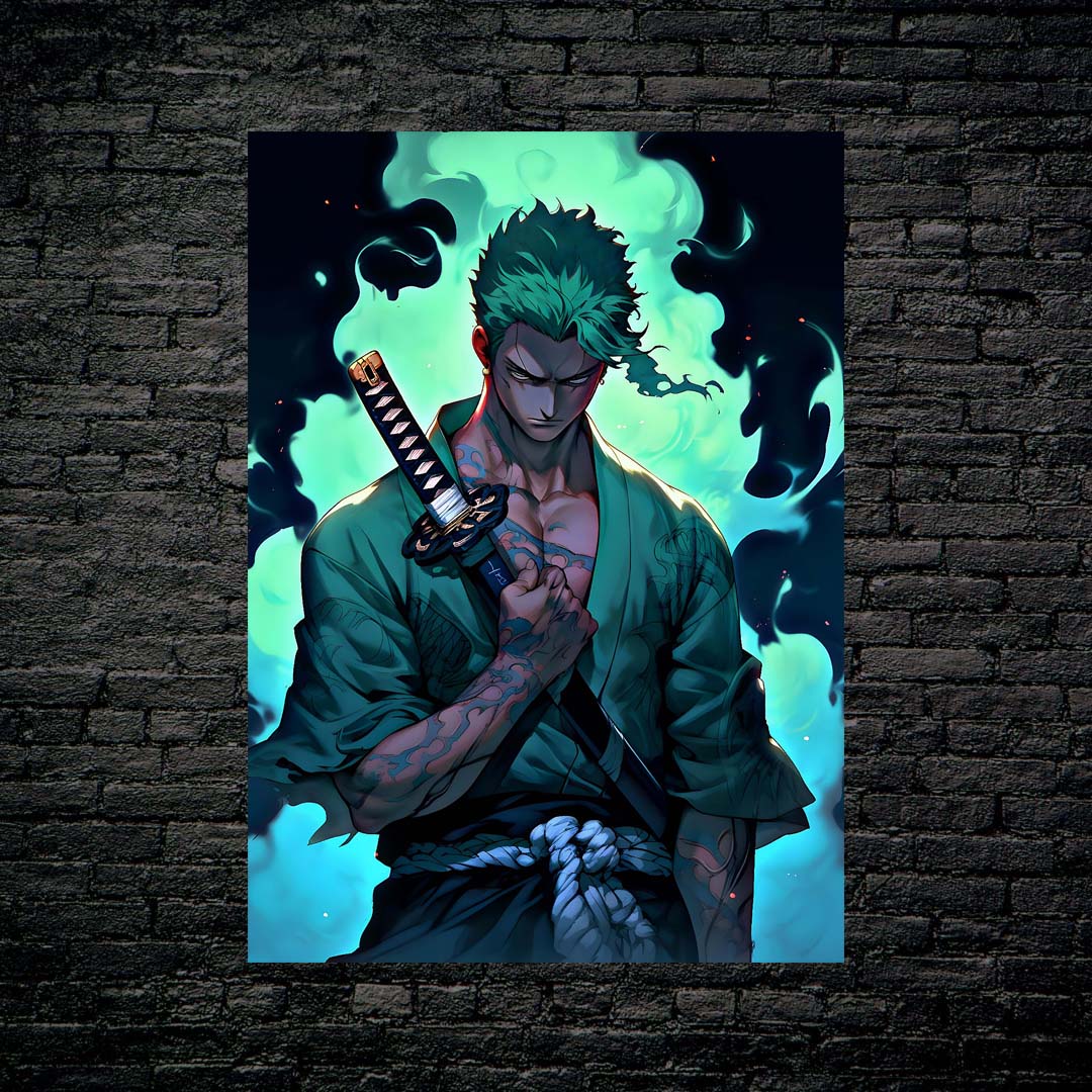 Zoro roronoa from one piece anime-designed by @Vid_M@tion