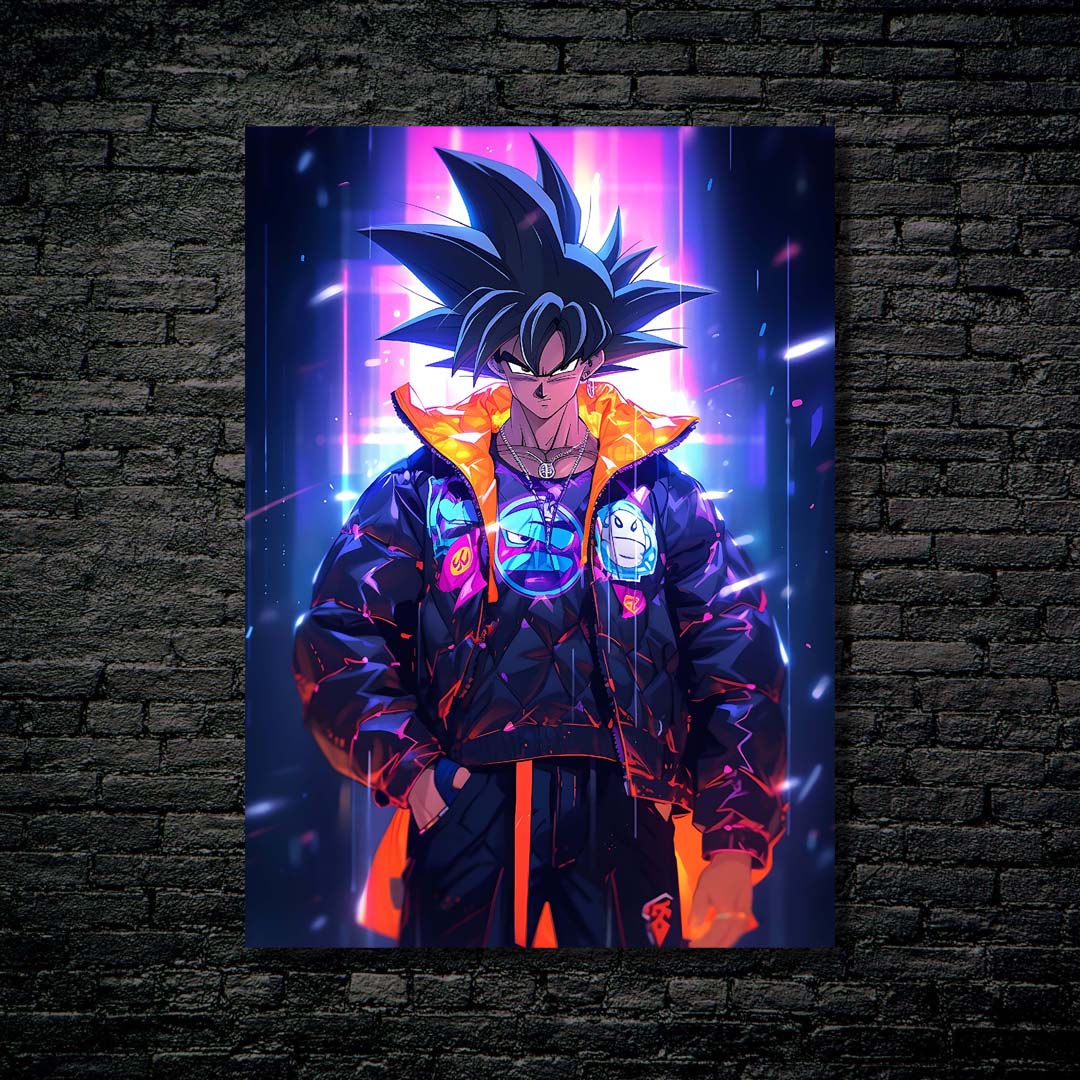 anime dragon ball goku-designed by @Aiartmal