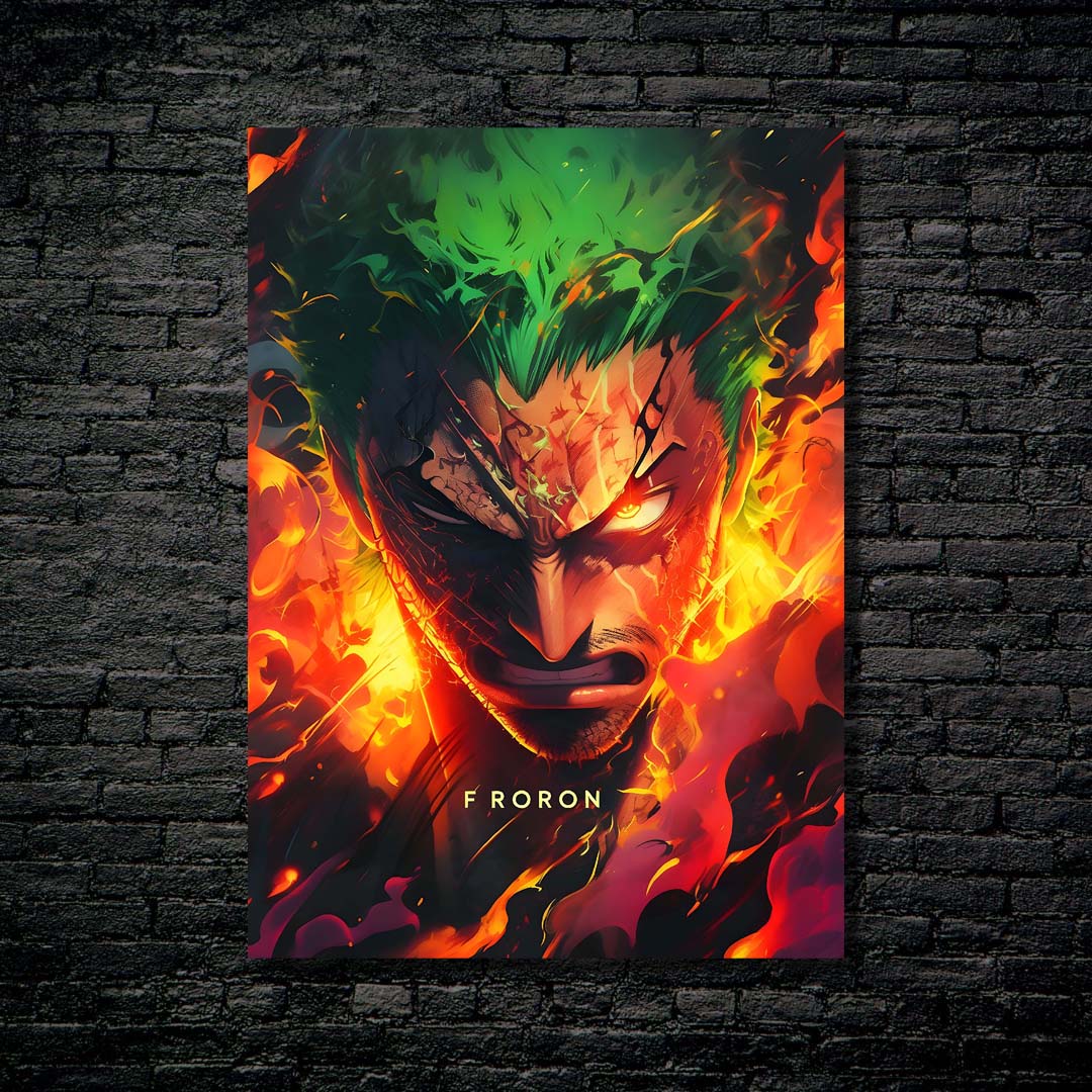 anime One Piece zoro-1-designed by @Aiartmal