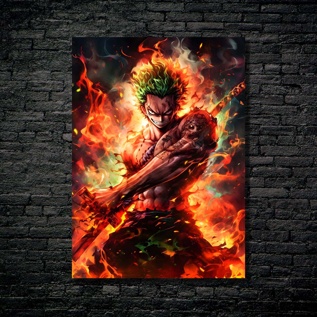 anime One Piece zoro-2-designed by @Aiartmal