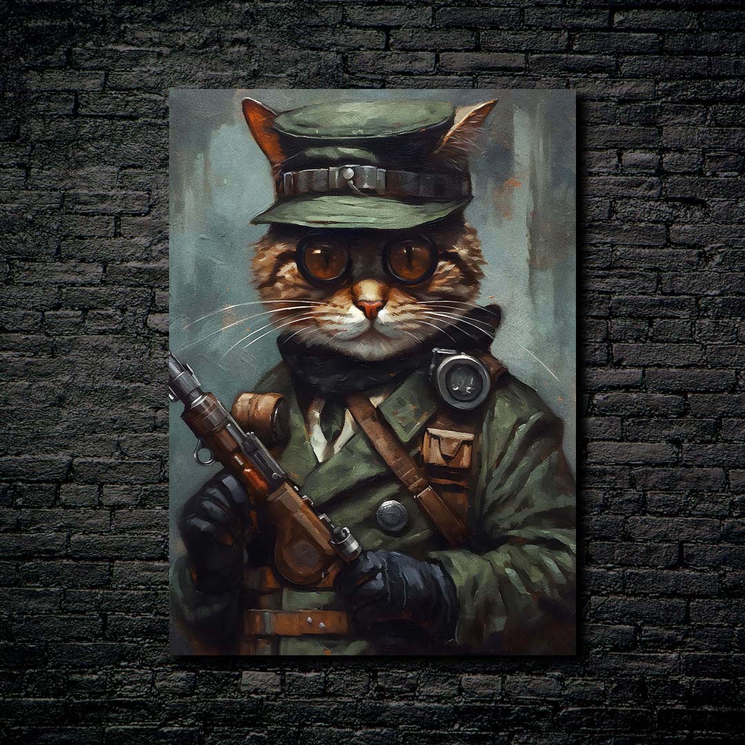 cat in police costum-designed by @elzart_gallery