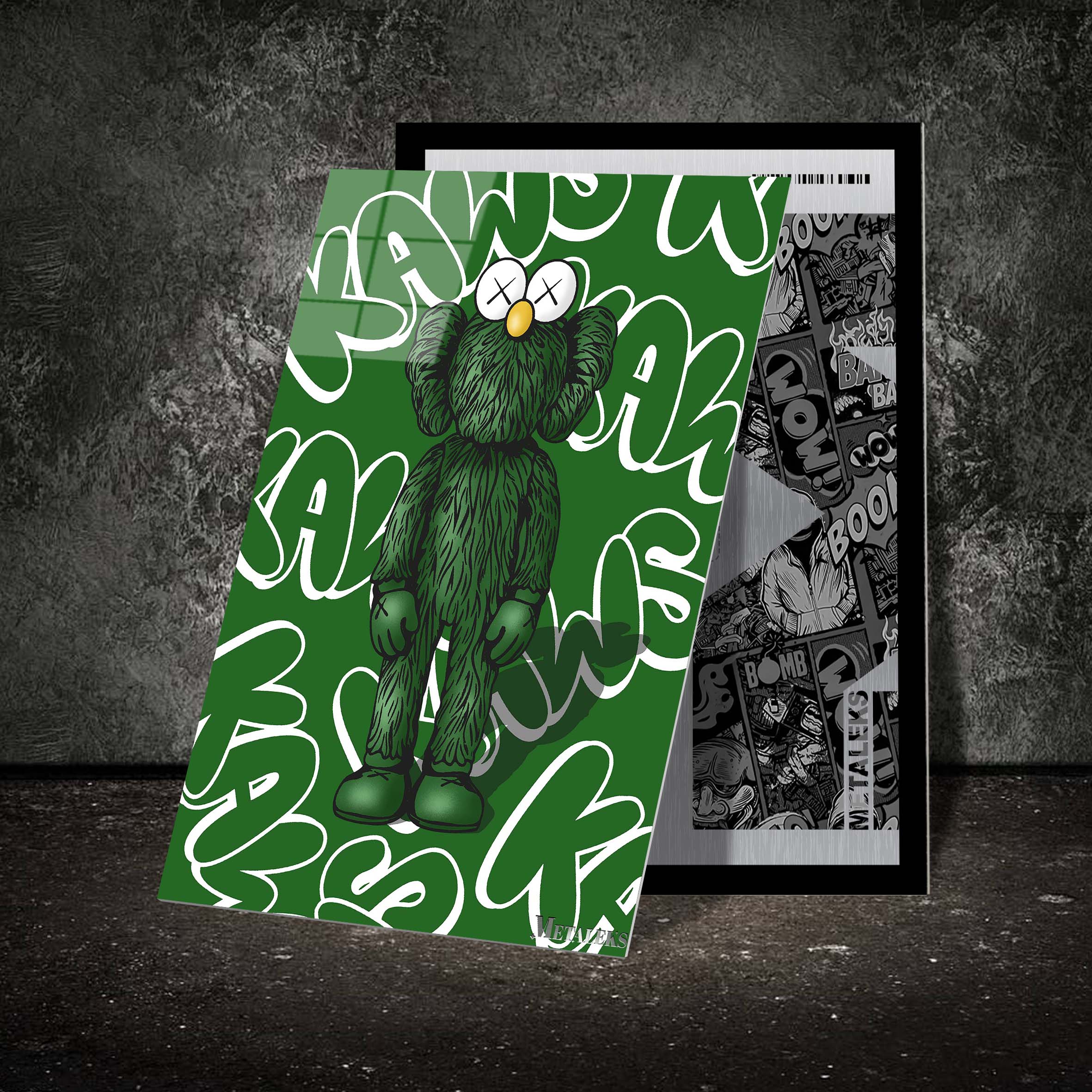 doodle green kaws-designed by @snekhype