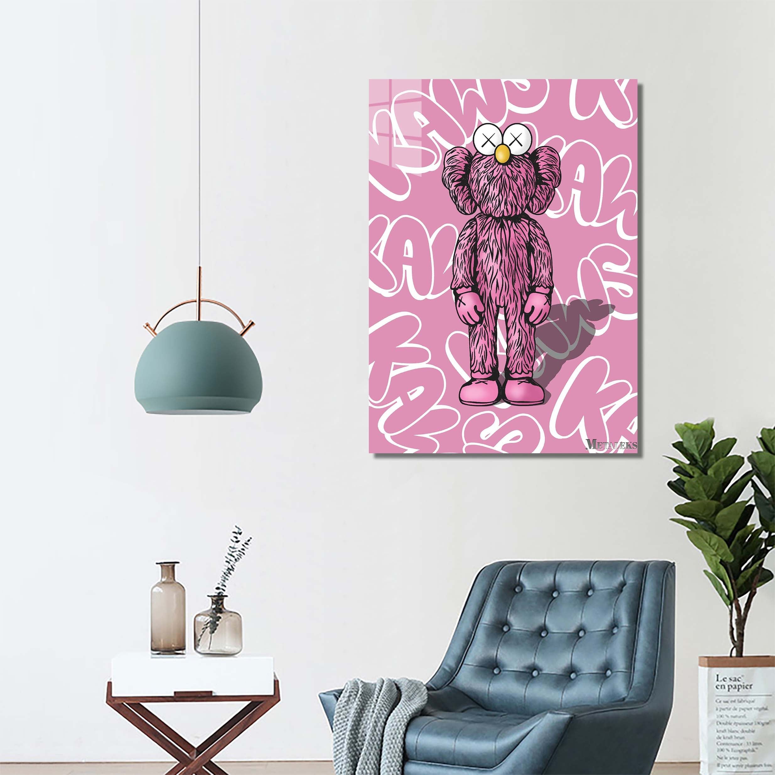 doodle pink kaws-designed by @snekhype