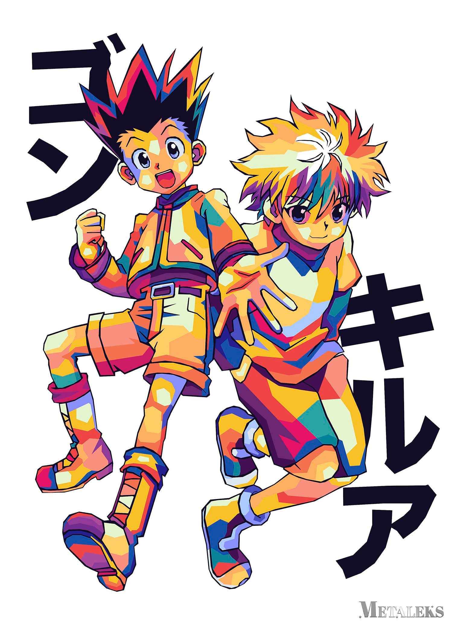 killua and gon popart