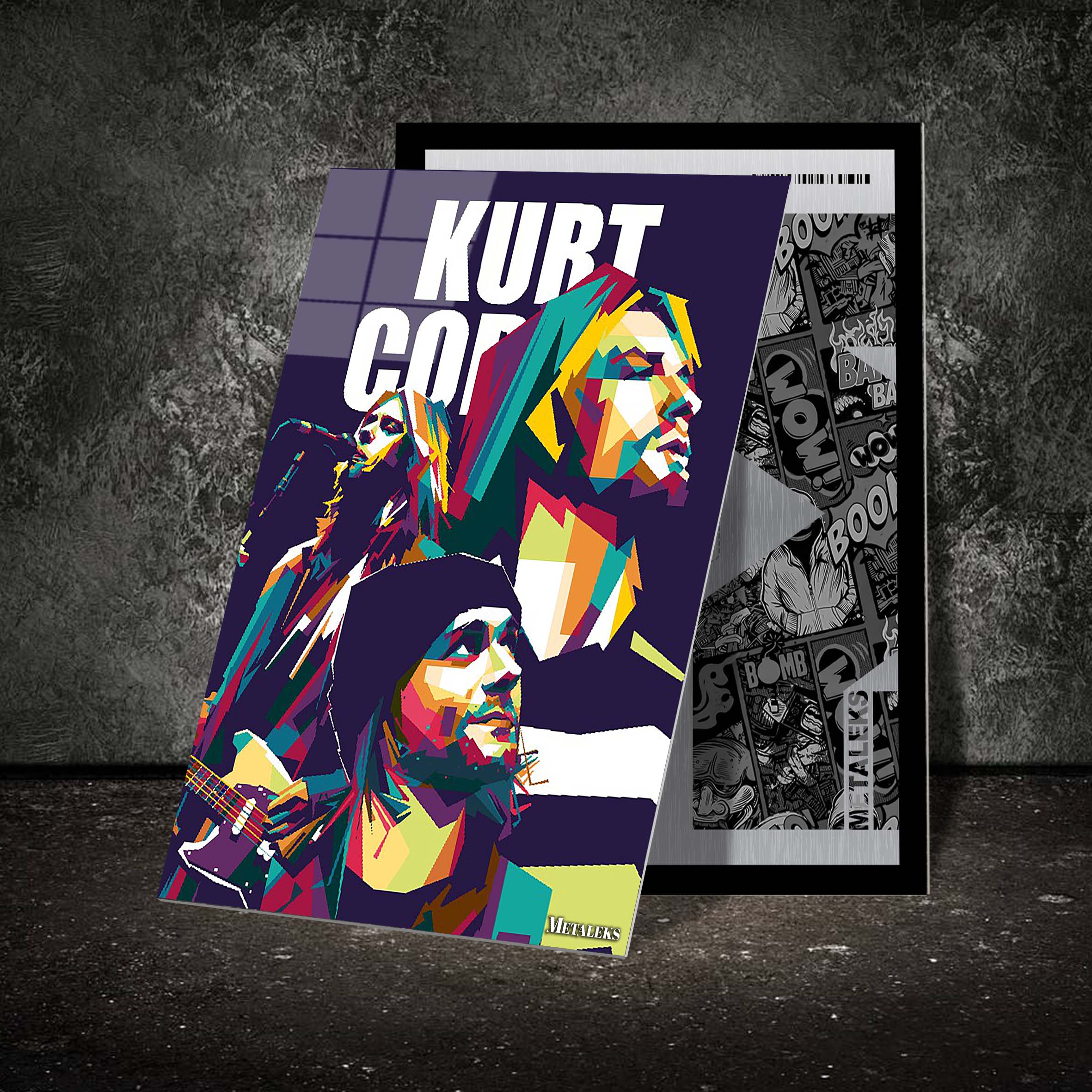 kurt cobain popart WPAP-designed by @zhian ramadhan B10