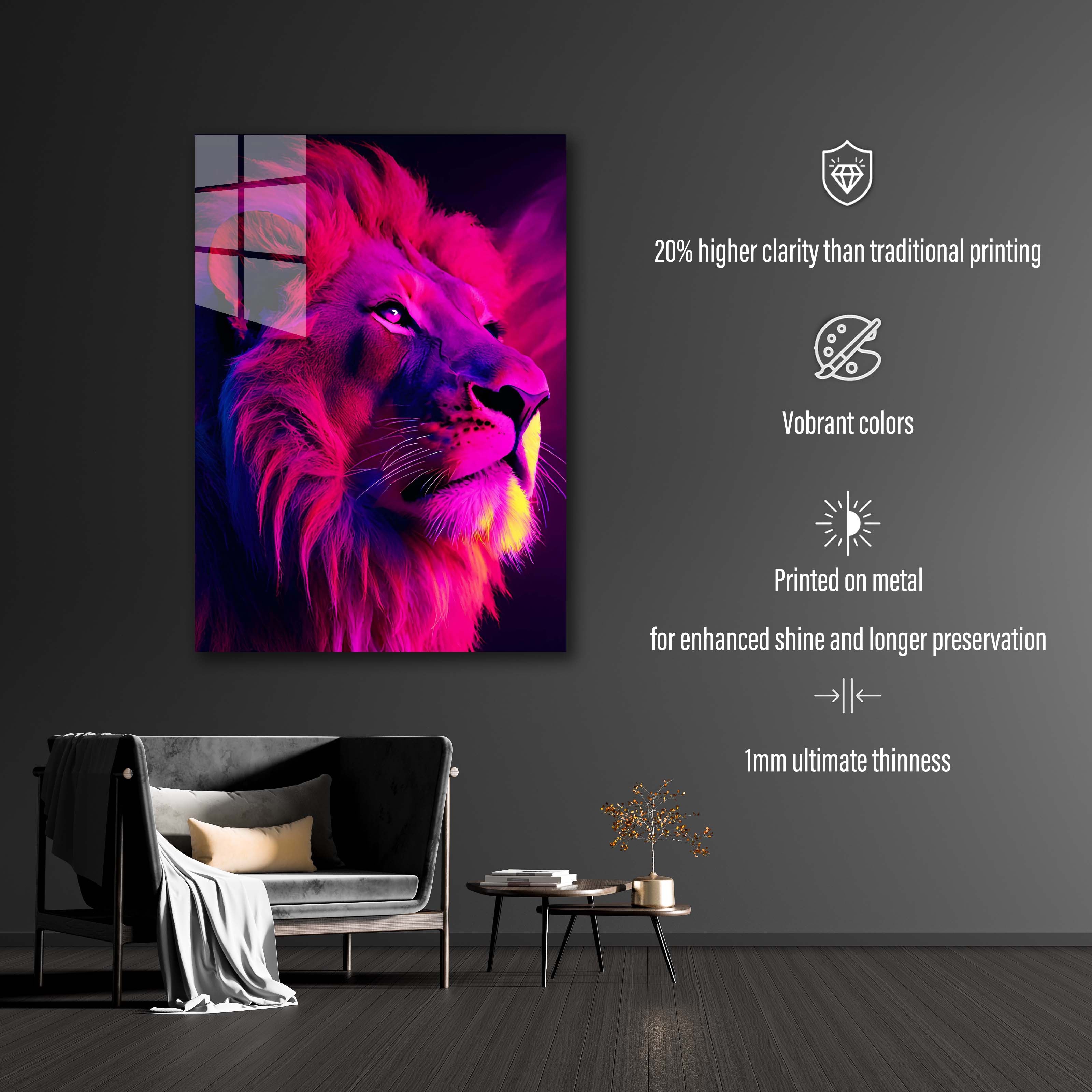 lion king of the jungle Neon-designed by @DynCreative