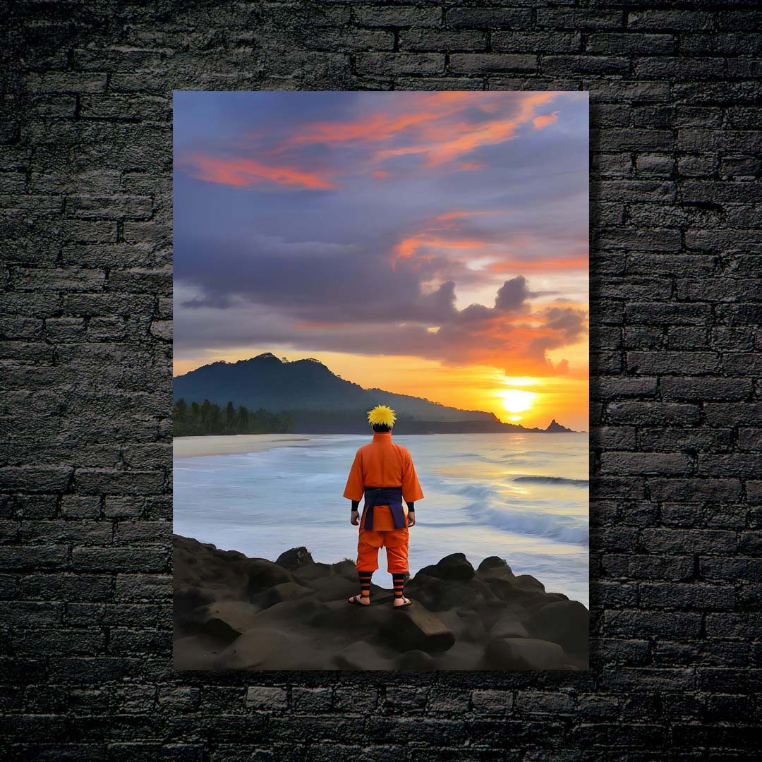 naruto with sunset - artwork-designed by @ Makmun