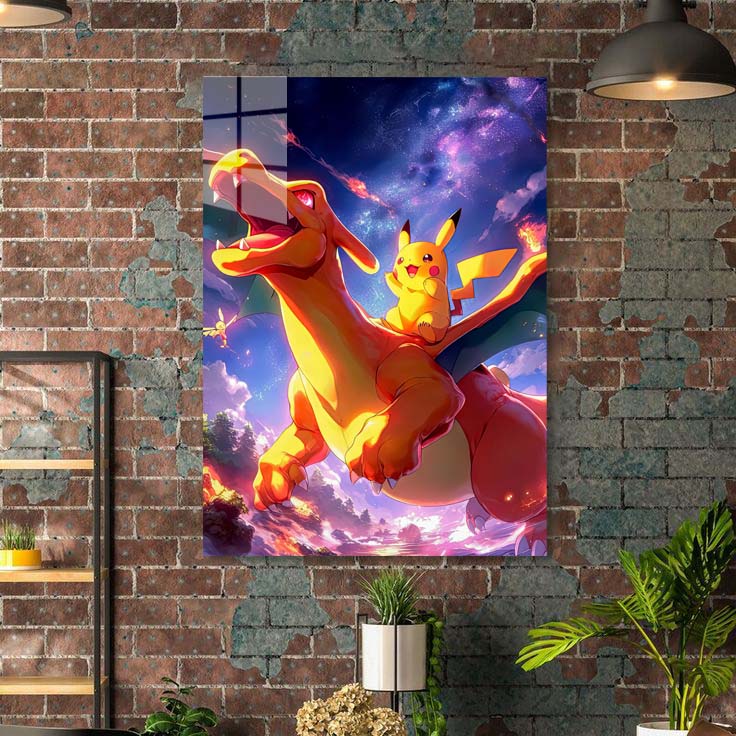 pichachu y charizard Pokemon-designed by @starart_ia