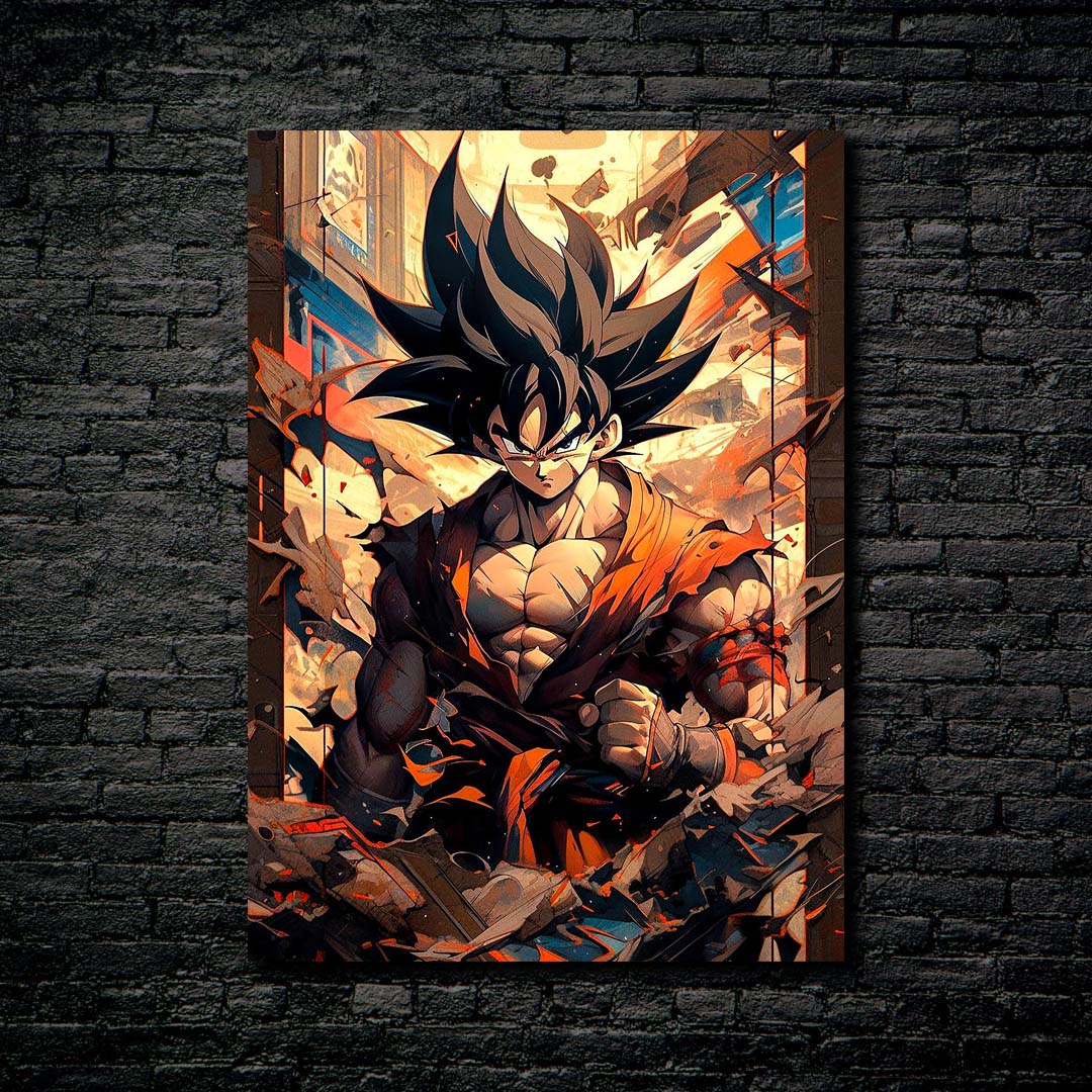 red flame goku-designed by @By_Monkai