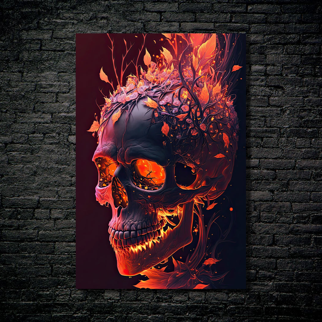Red Skull Flower-designed by @Da vinci Ai Art