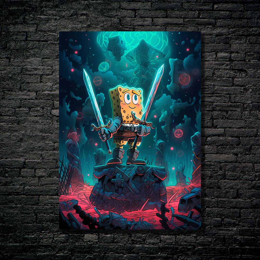 spongebob the knight-designed by @Minty Art