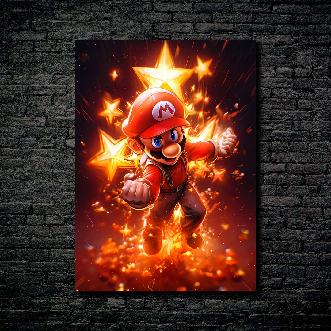 superstar Mario-designed by @Ai_inkdreams