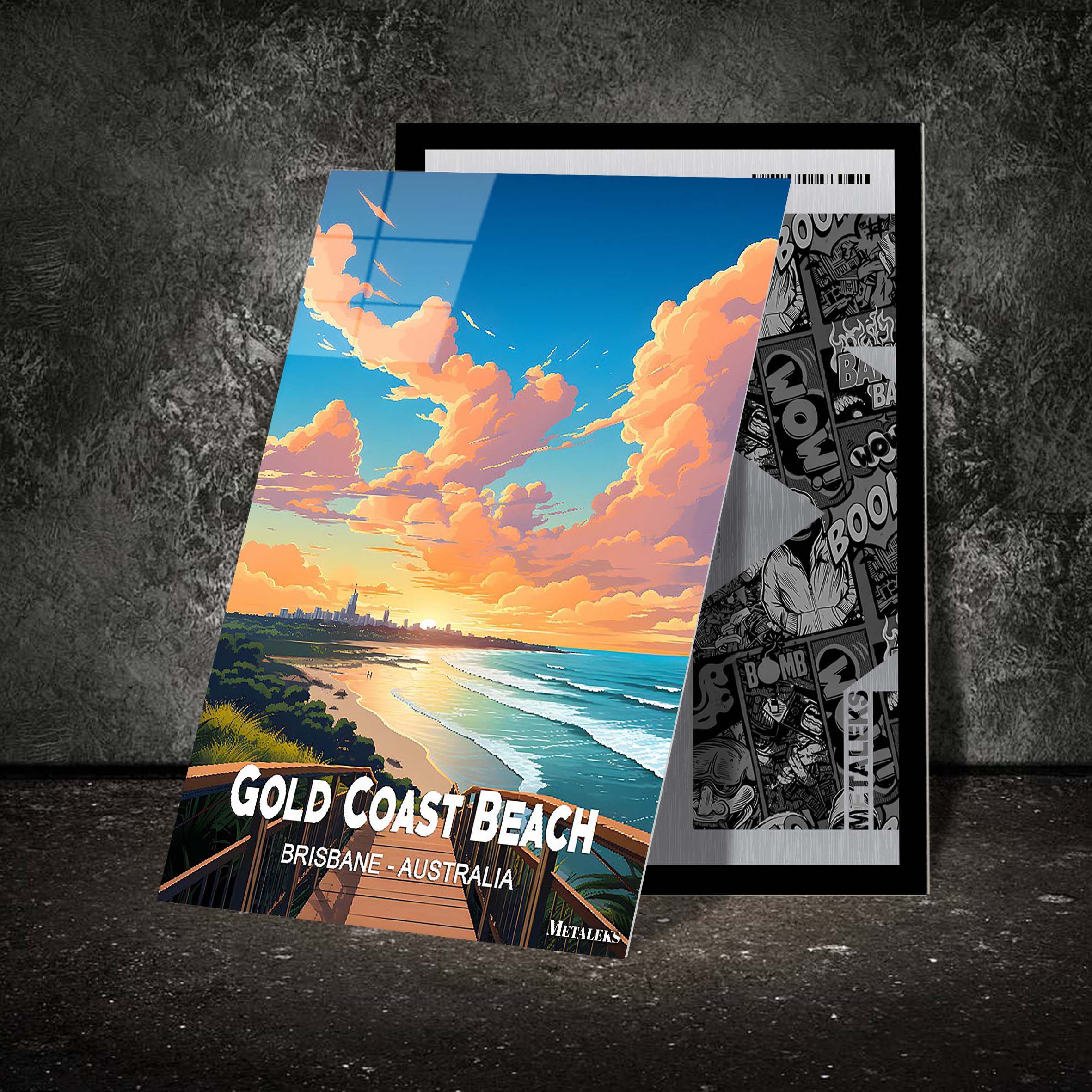 Australia - Gold Coast beach 2-designed by @Travel Poster AI
