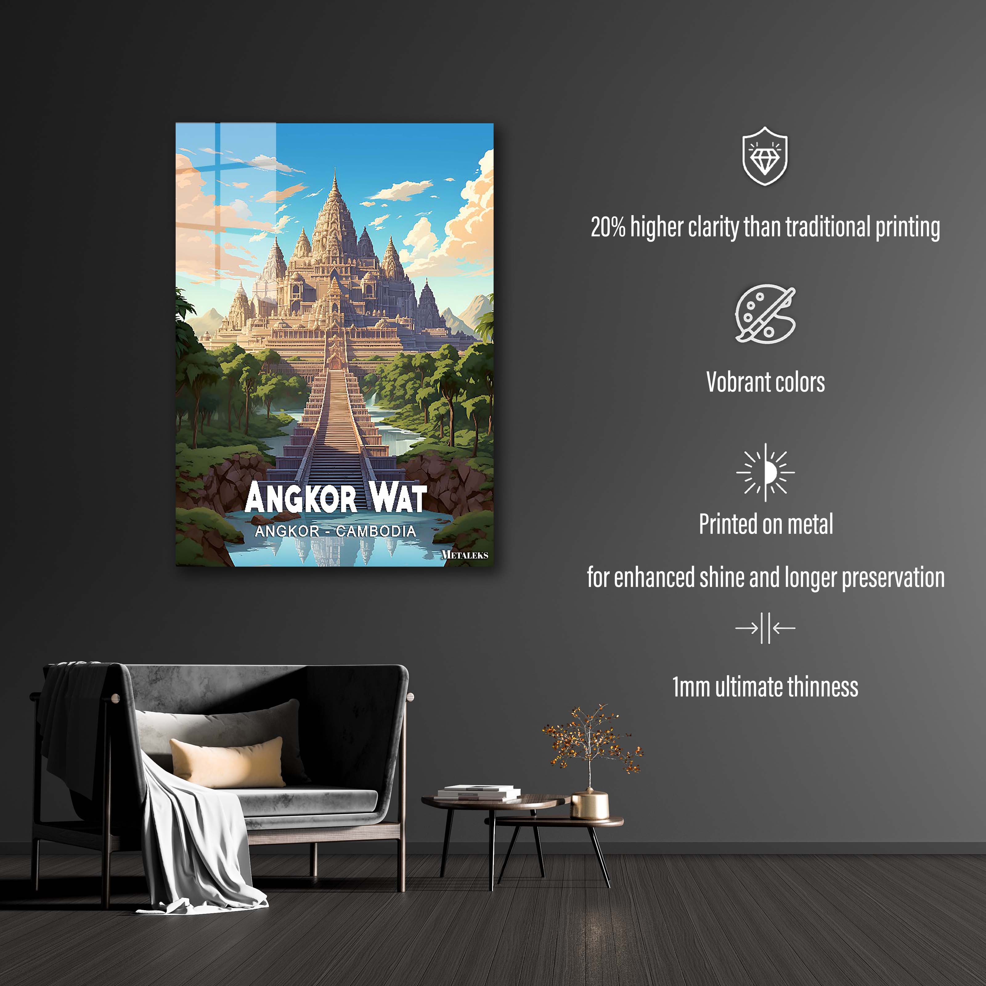 Cambodia - Angkor Wat-designed by @Travel Poster AI