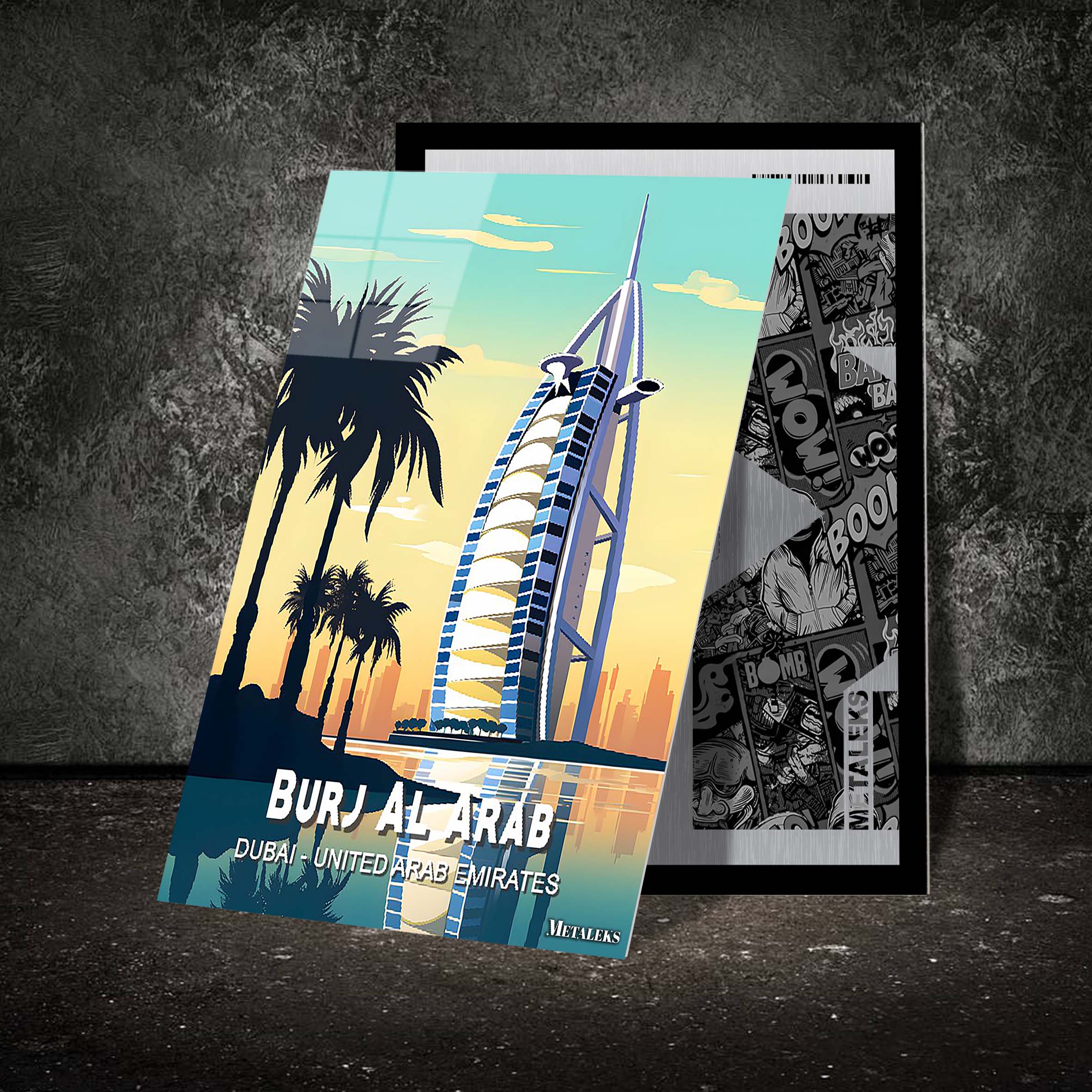 Dubai - Burj Al Arab-designed by @Travel Poster AI