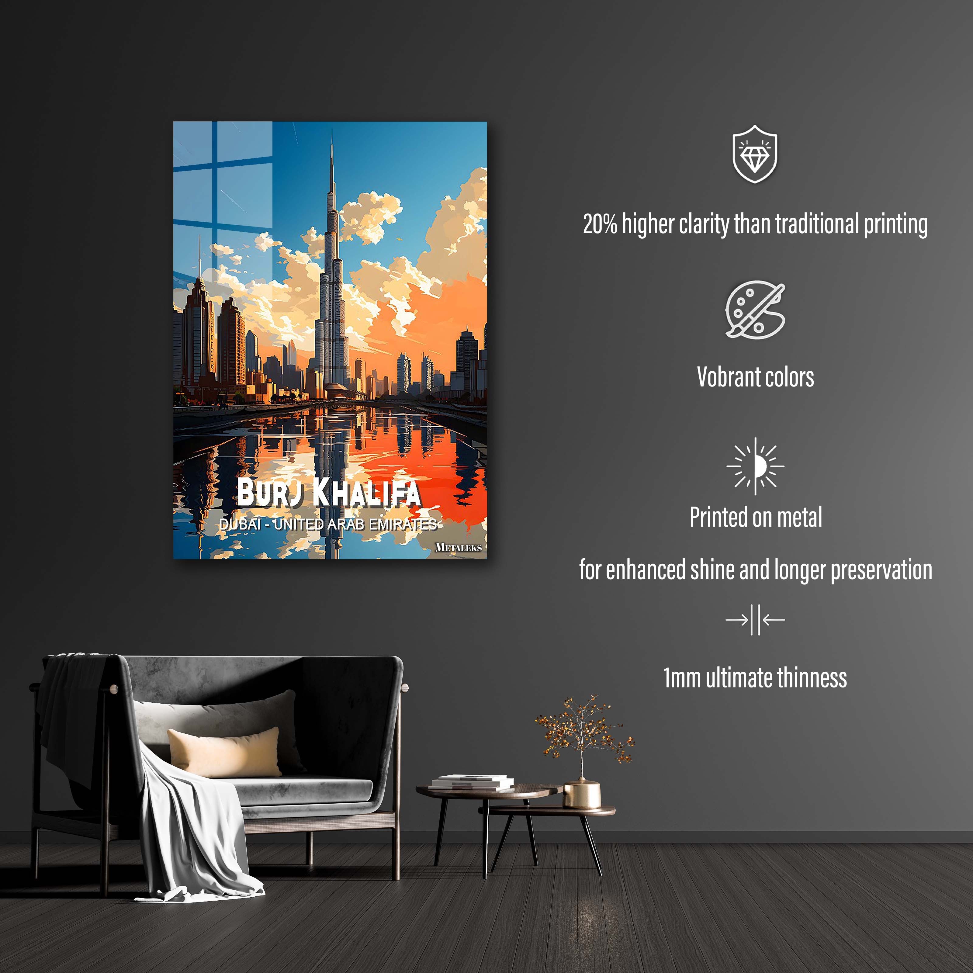 Dubai - Burj Khalifa-designed by @Travel Poster AI