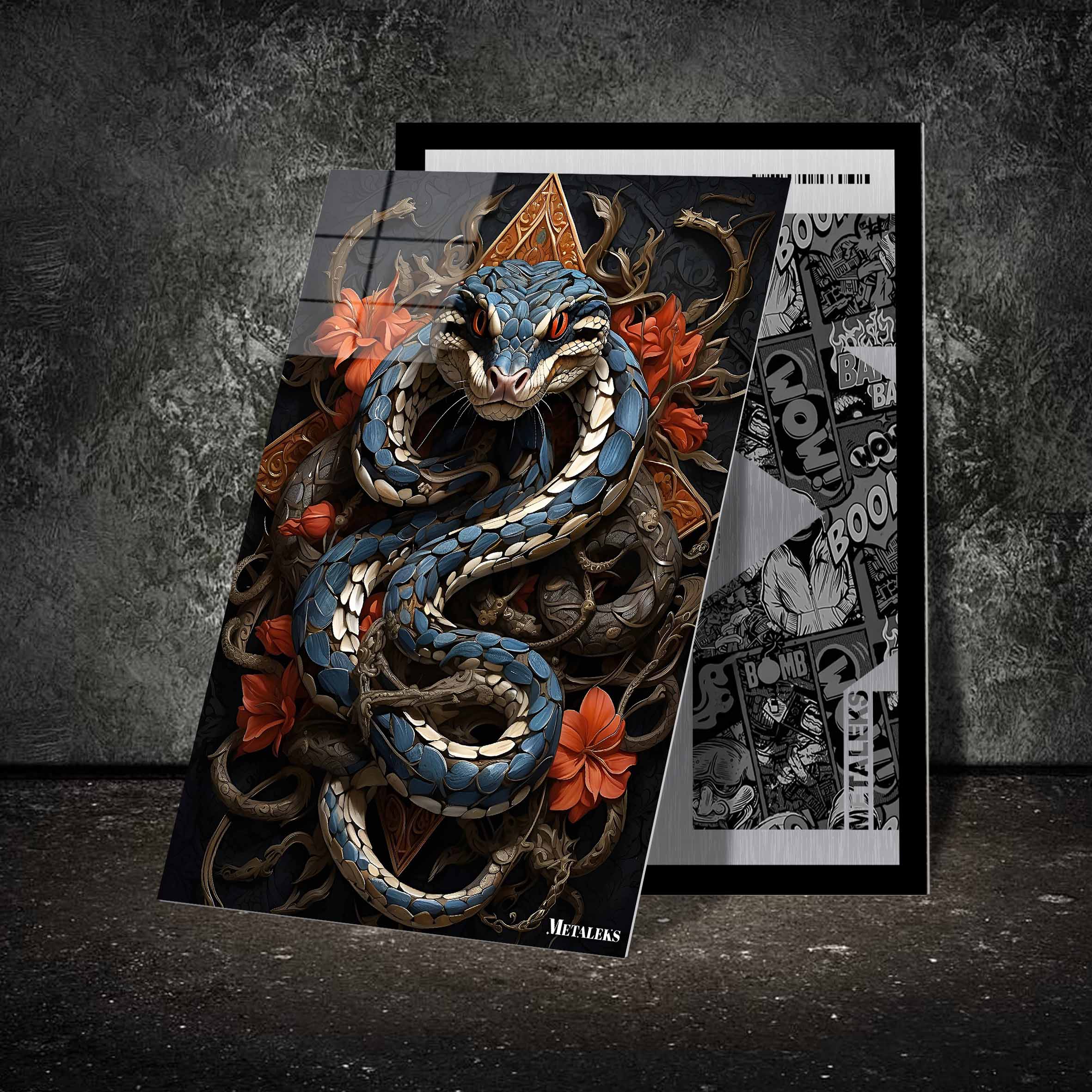 Enchanted Elegance: Floral Serpent Masked Majesty-designed by @maximise