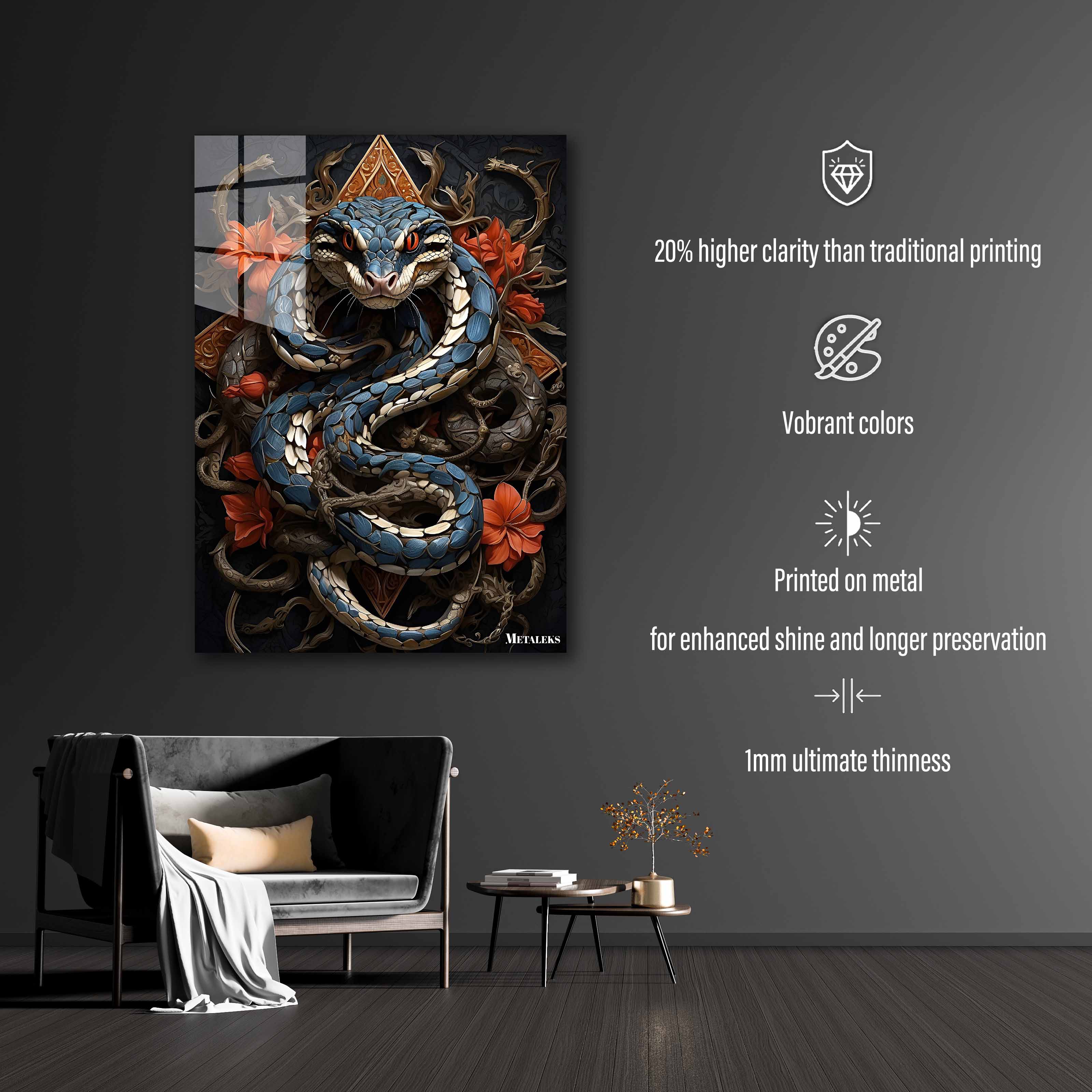 Enchanted Elegance: Floral Serpent Masked Majesty-designed by @maximise