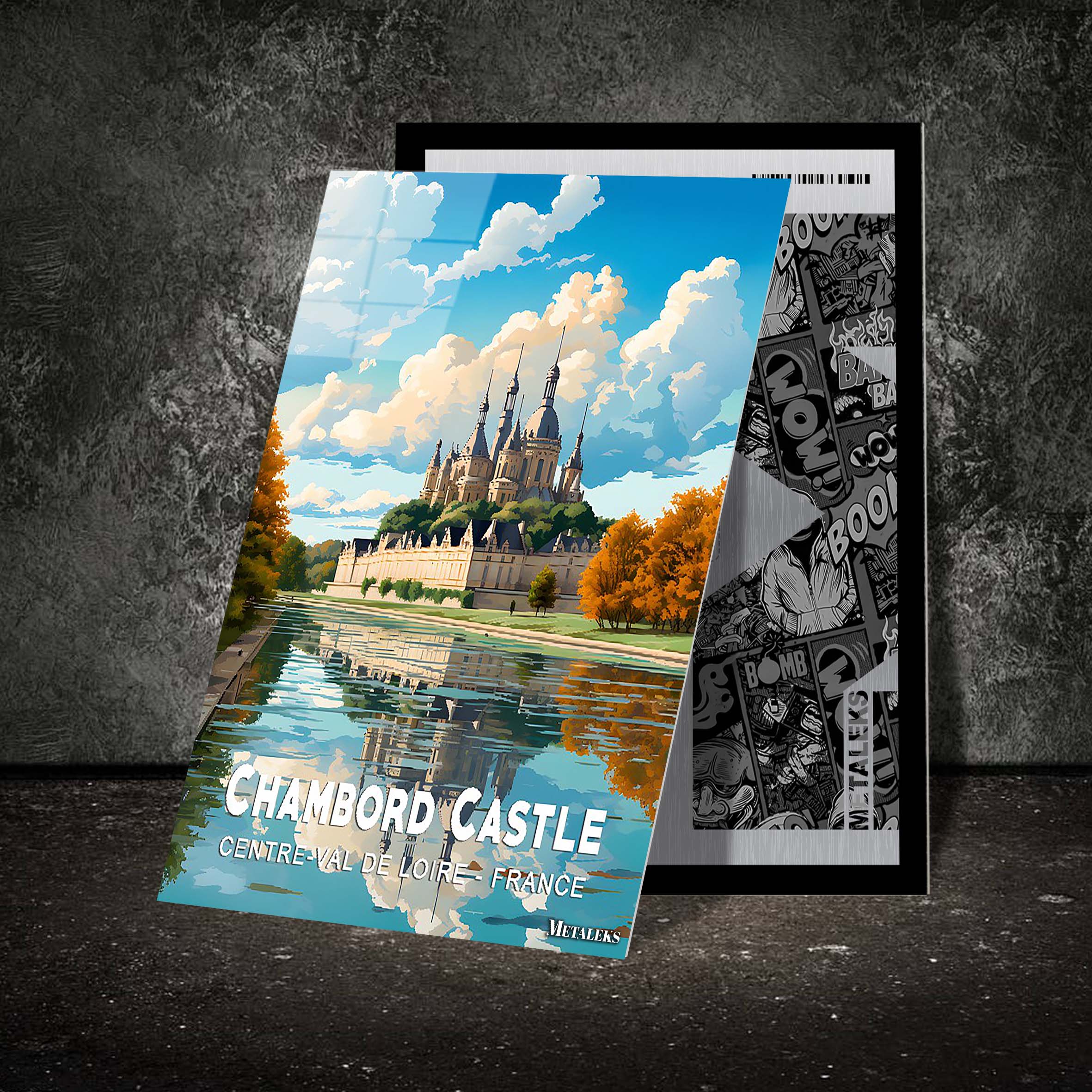 France - Chambord Castle-designed by @Travel Poster AI