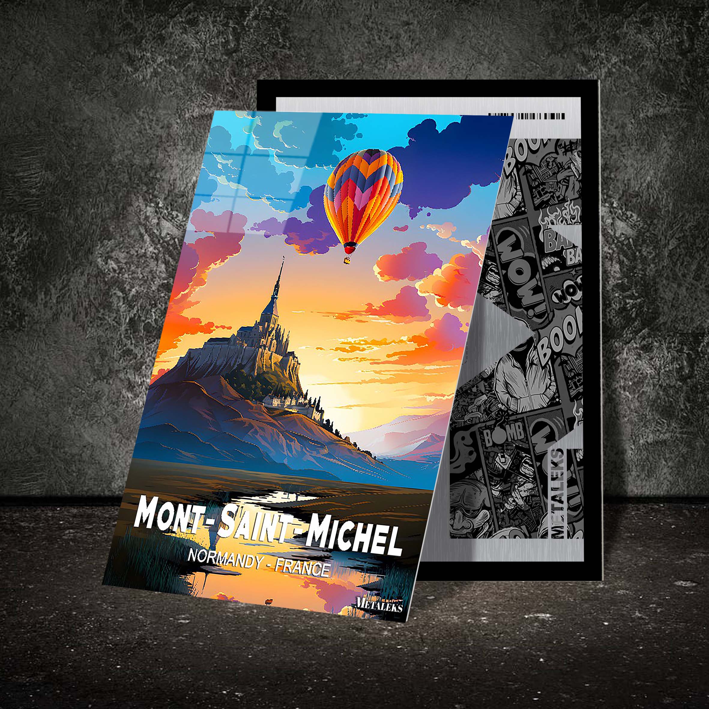France - St Michel Mount-designed by @Travel Poster AI