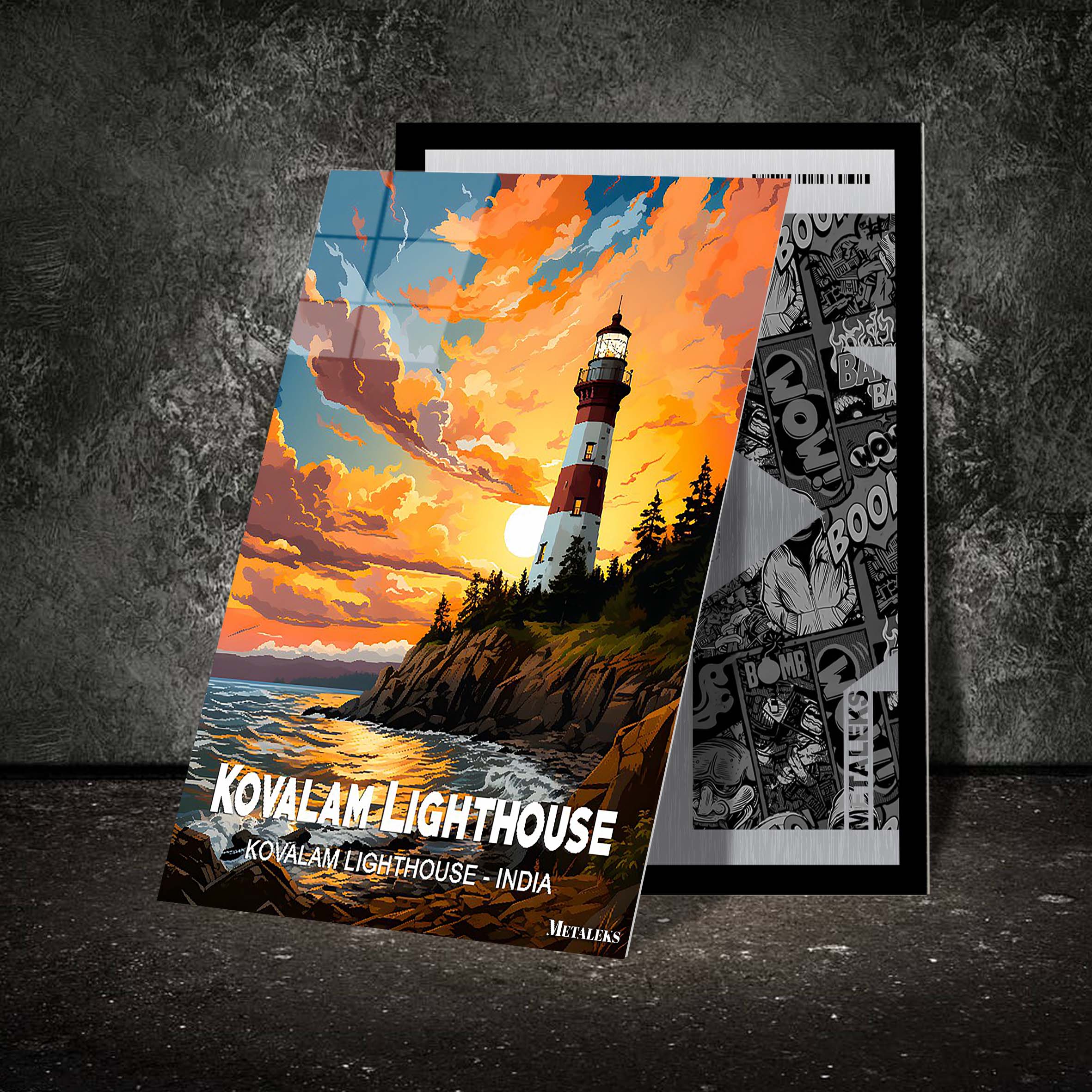 India - Kovalam Lighthouse-designed by @Travel Poster AI